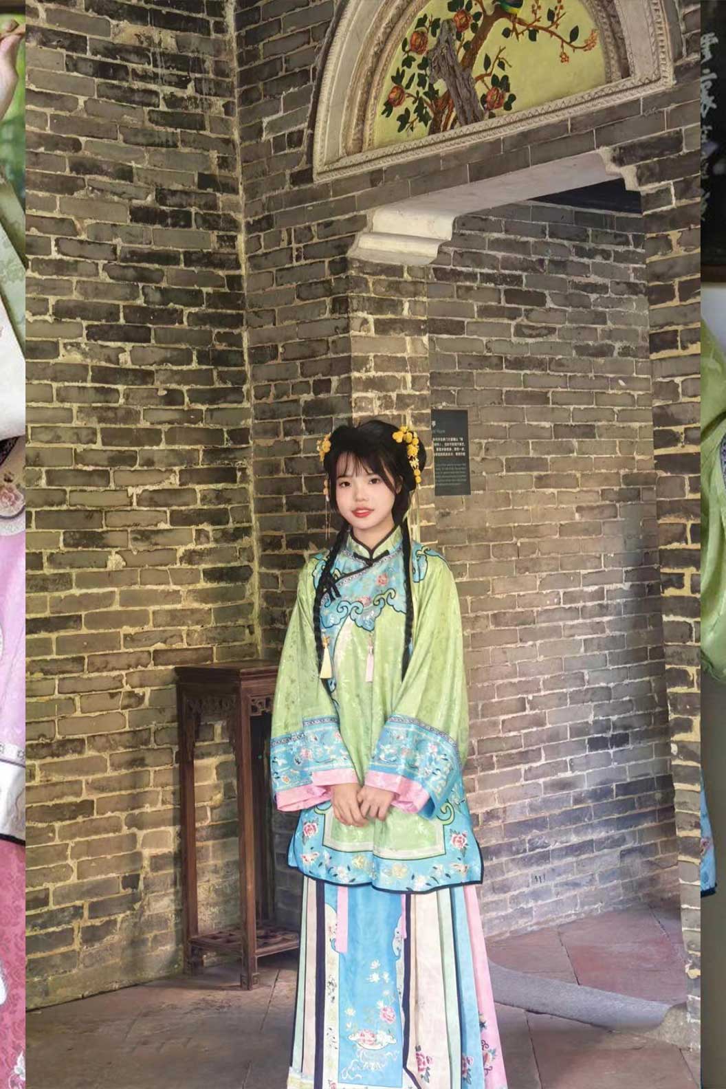 Qing dynasty hanfu mamian skirt hanfu dress for spring - wanqingege 晚清格格