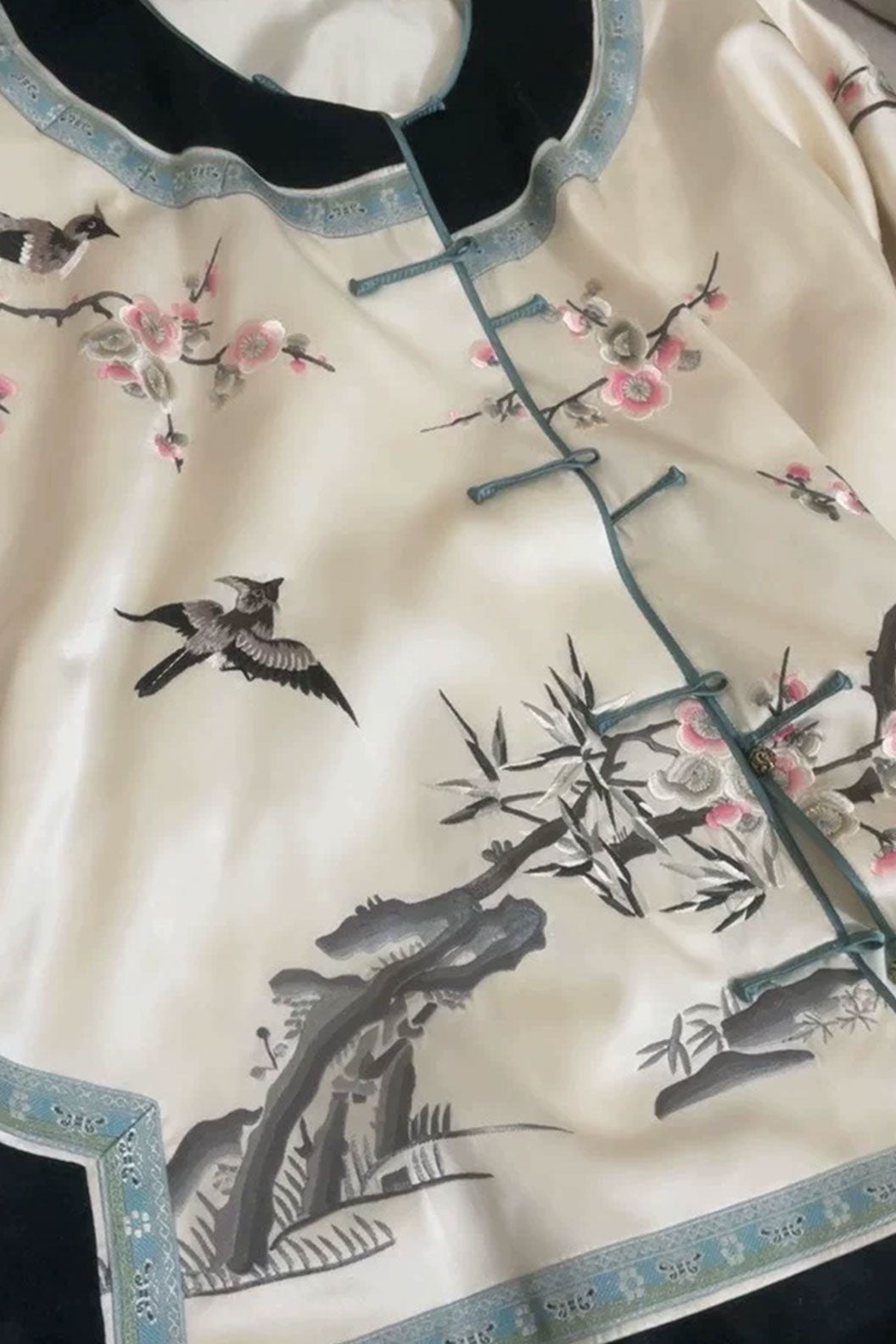 Qing dynasty hanfu modern chinese style dress withWide-sleeved straight-fron - yingxueyin 映雪吟