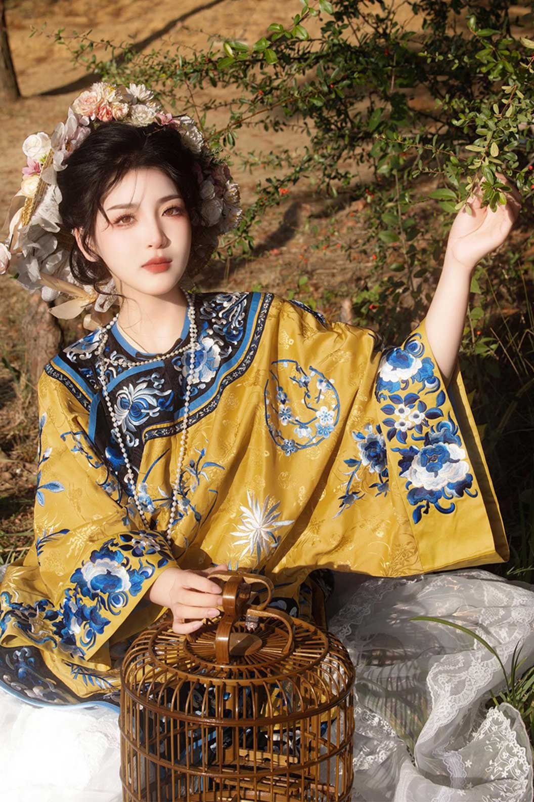 Qing dynasty hanfu traditional chinese clothing hanfu dress  with xunpu elements and mamian skirt - shaonainai 少奶奶