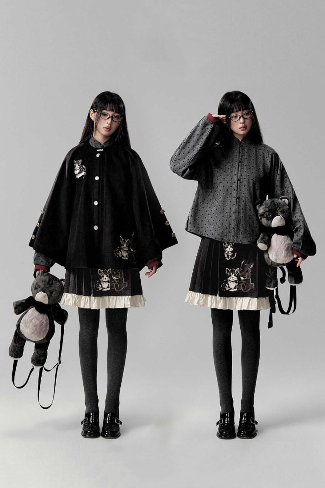 Retro Hanfu Dress Female Fashion Winter Black Dress - wumuchengxiang 乌木沉香