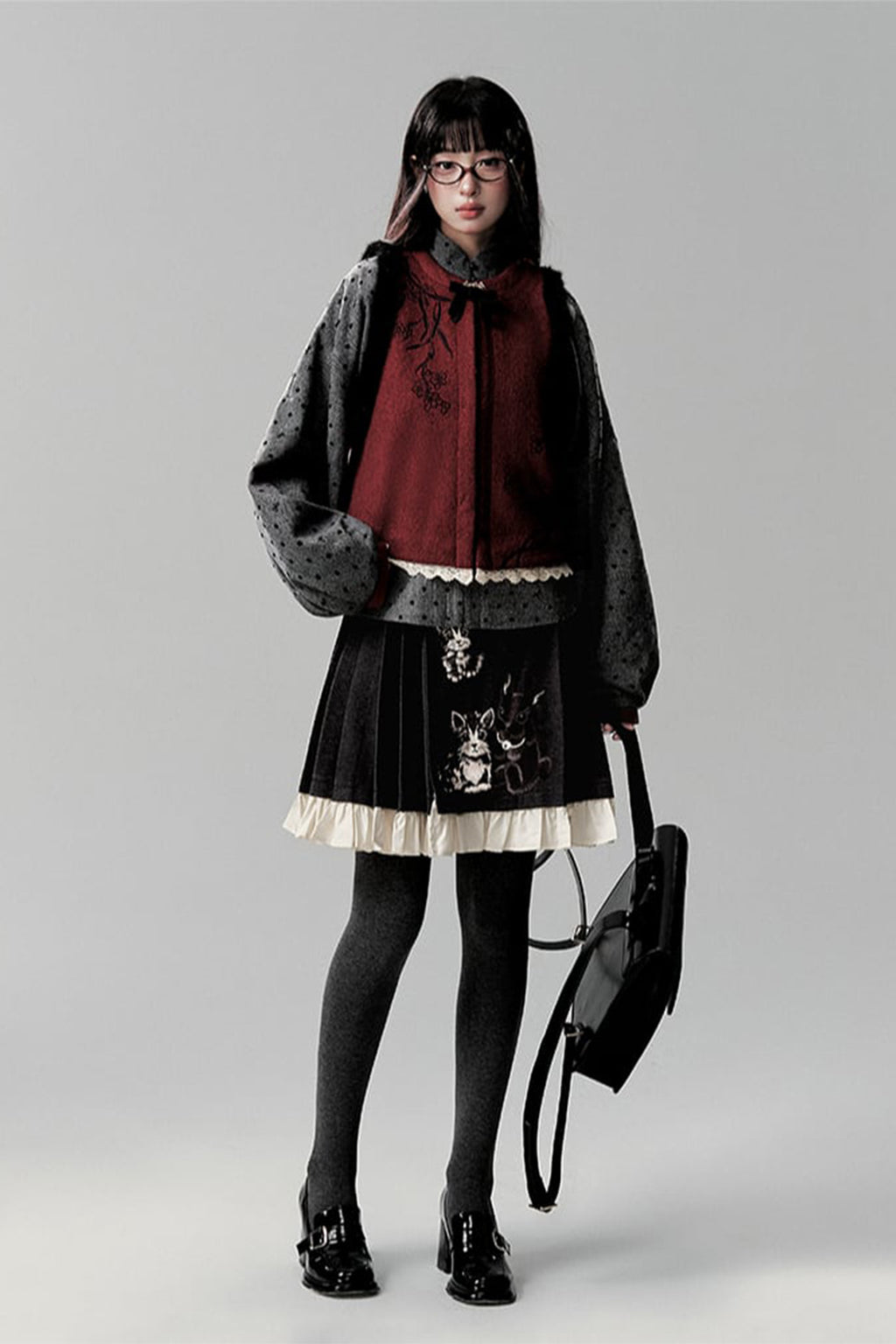 Retro Hanfu Dress Female Fashion Winter Black Dress - wumuchengxiang 乌木沉香