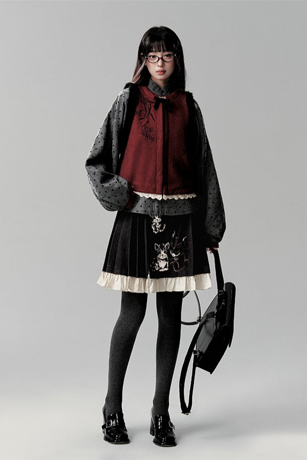 Retro Hanfu Dress Female Fashion Winter Black Dress - wumuchengxiang 乌木沉香