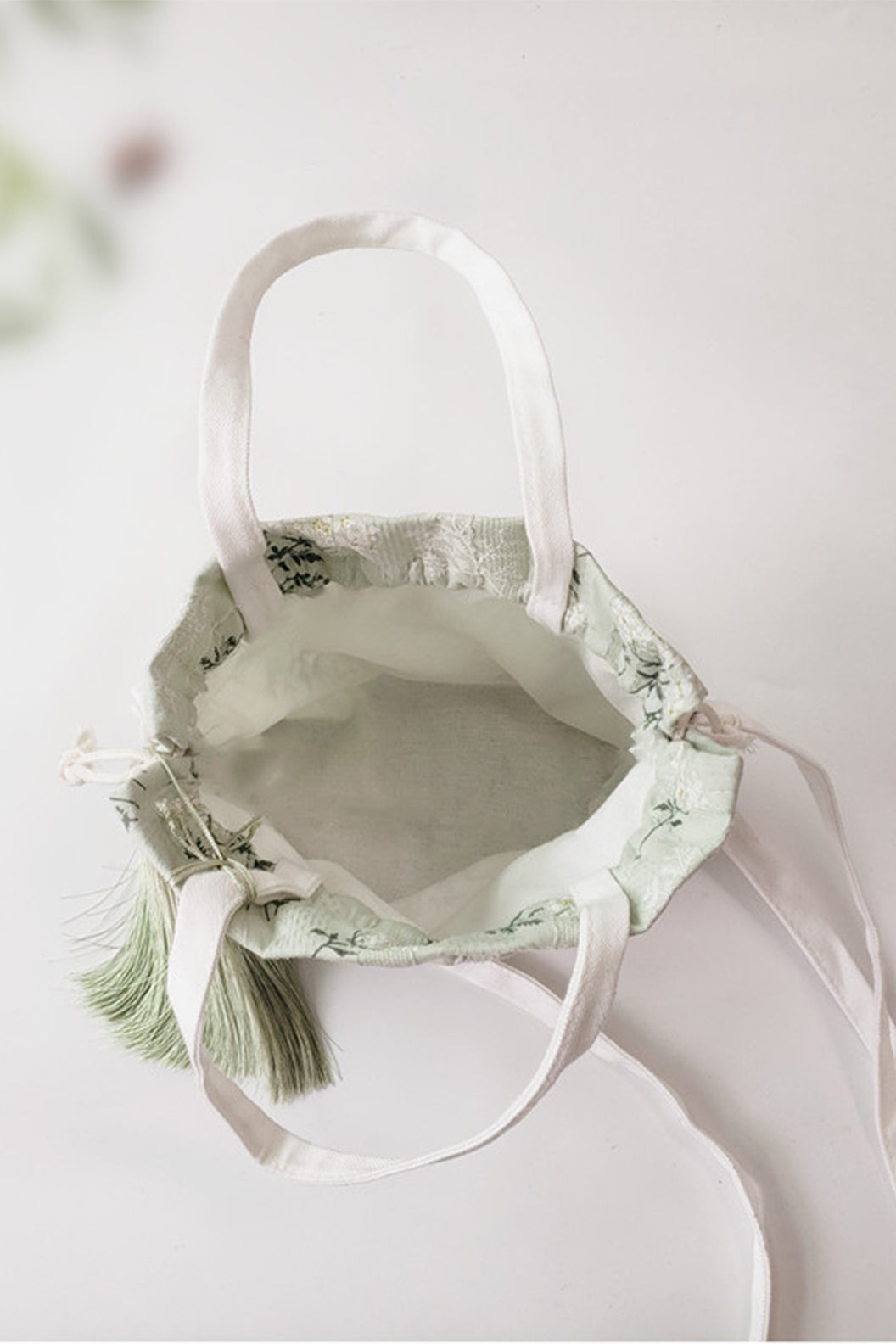 Sachet Bag Green Bamboo Print