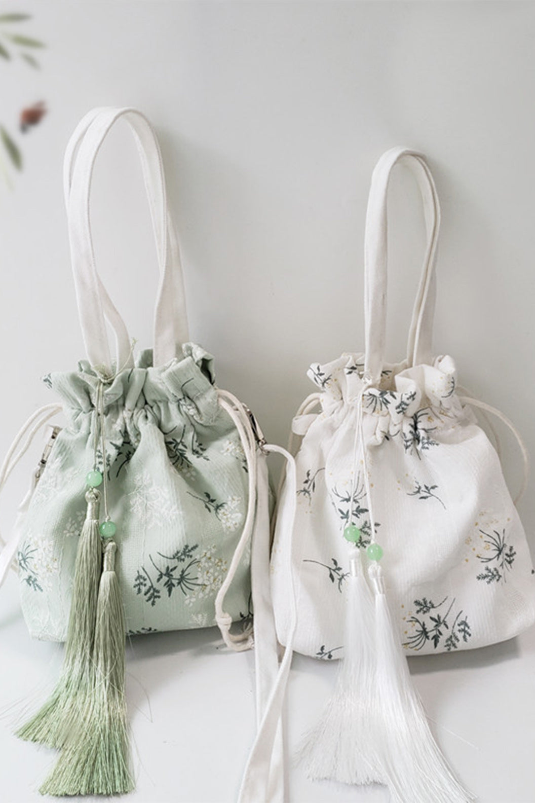 Sachet Bag Green Bamboo Print