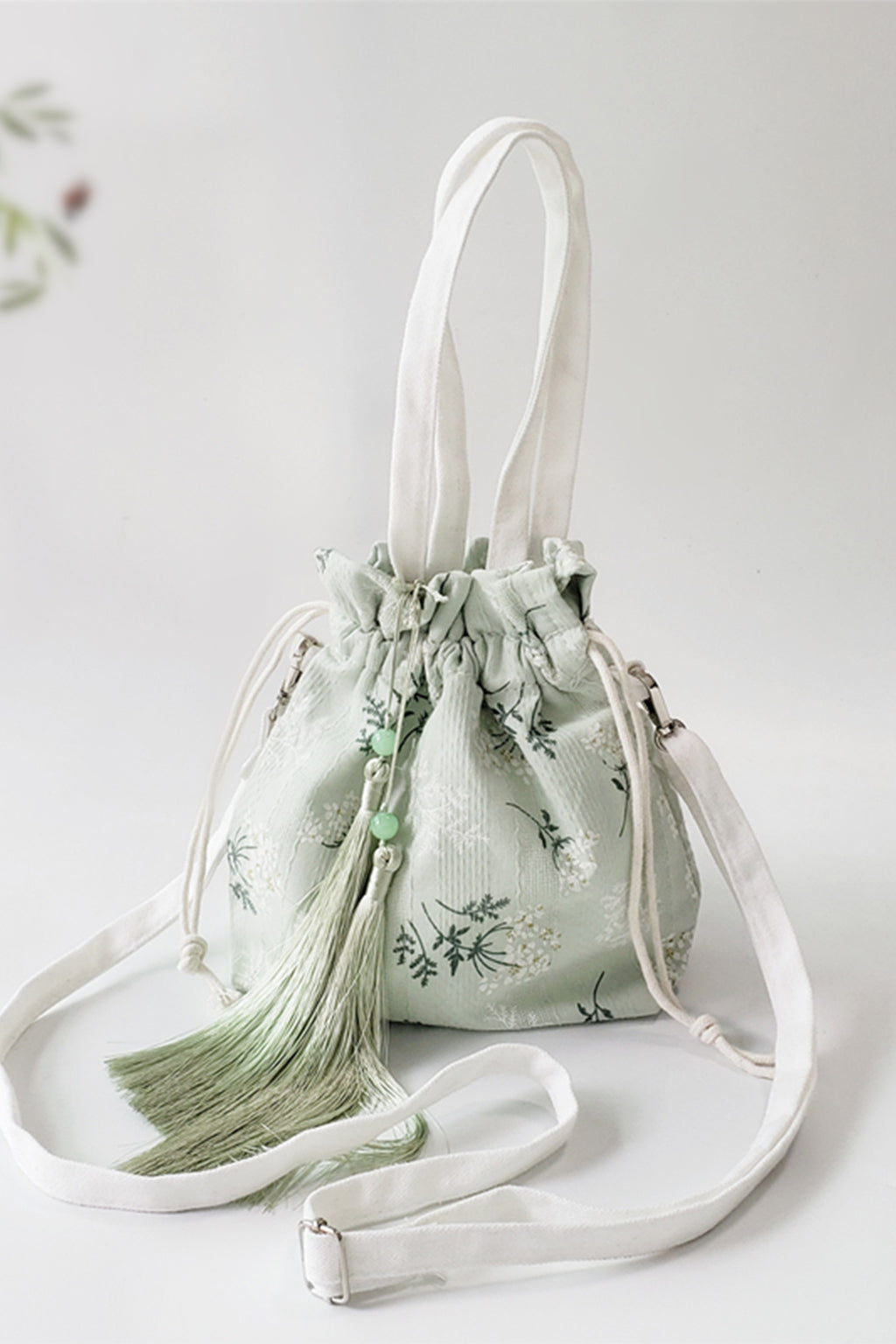 Sachet Bag Green Bamboo Print