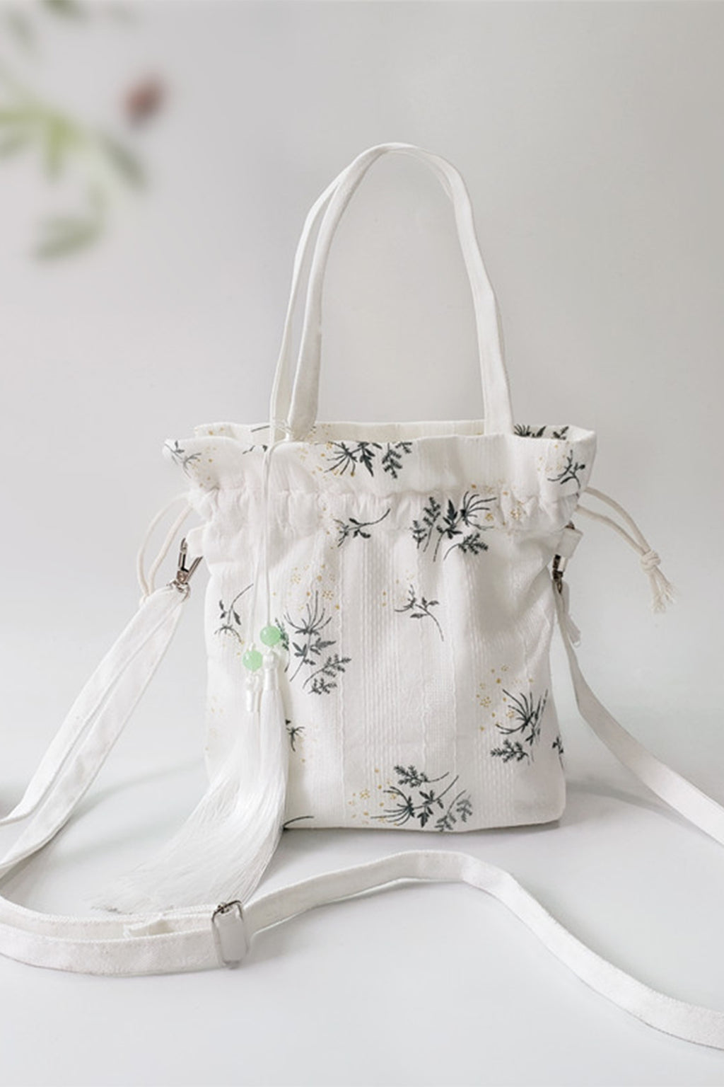 Sachet Bag Green Bamboo Print