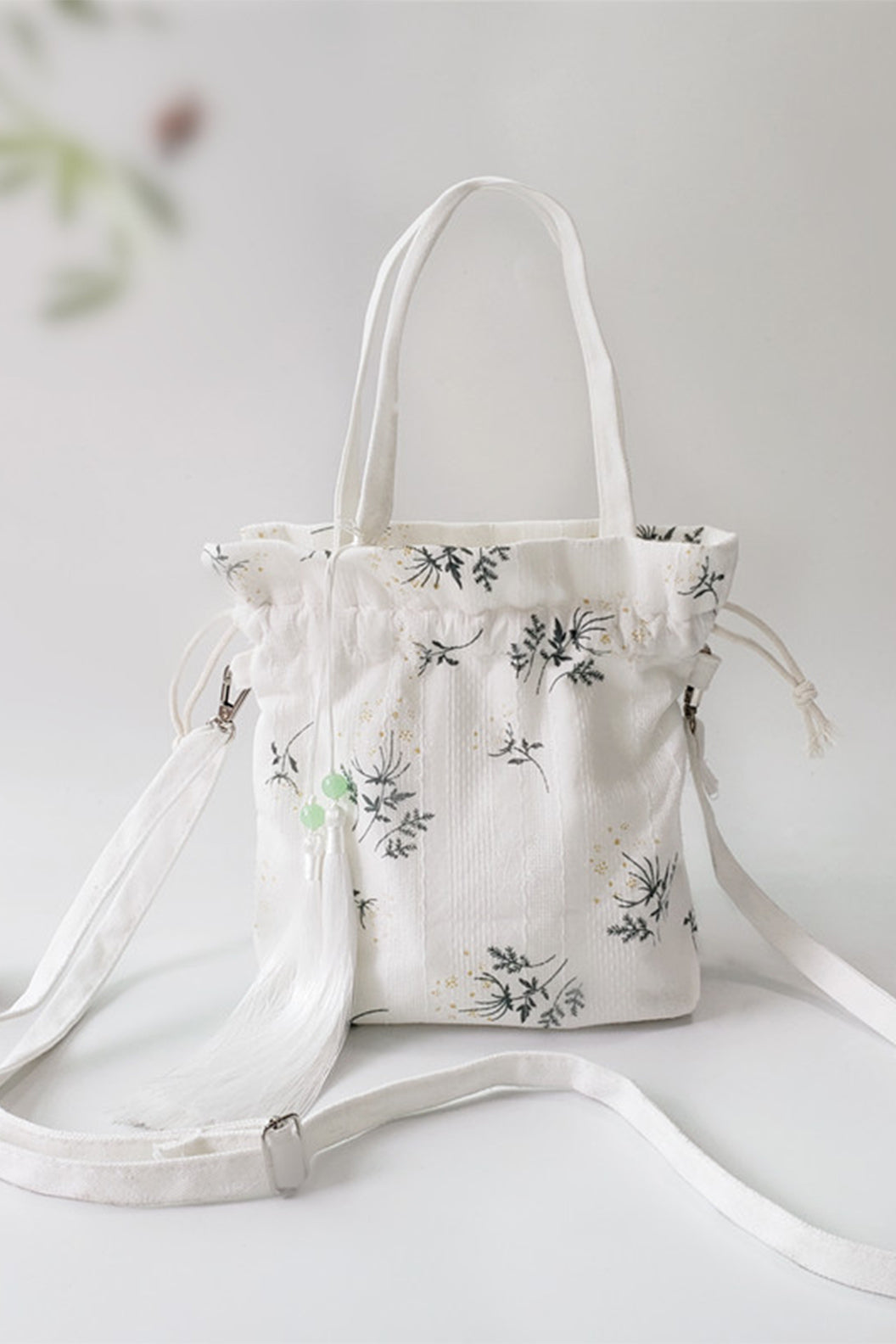 Sachet Bag Green Bamboo Print