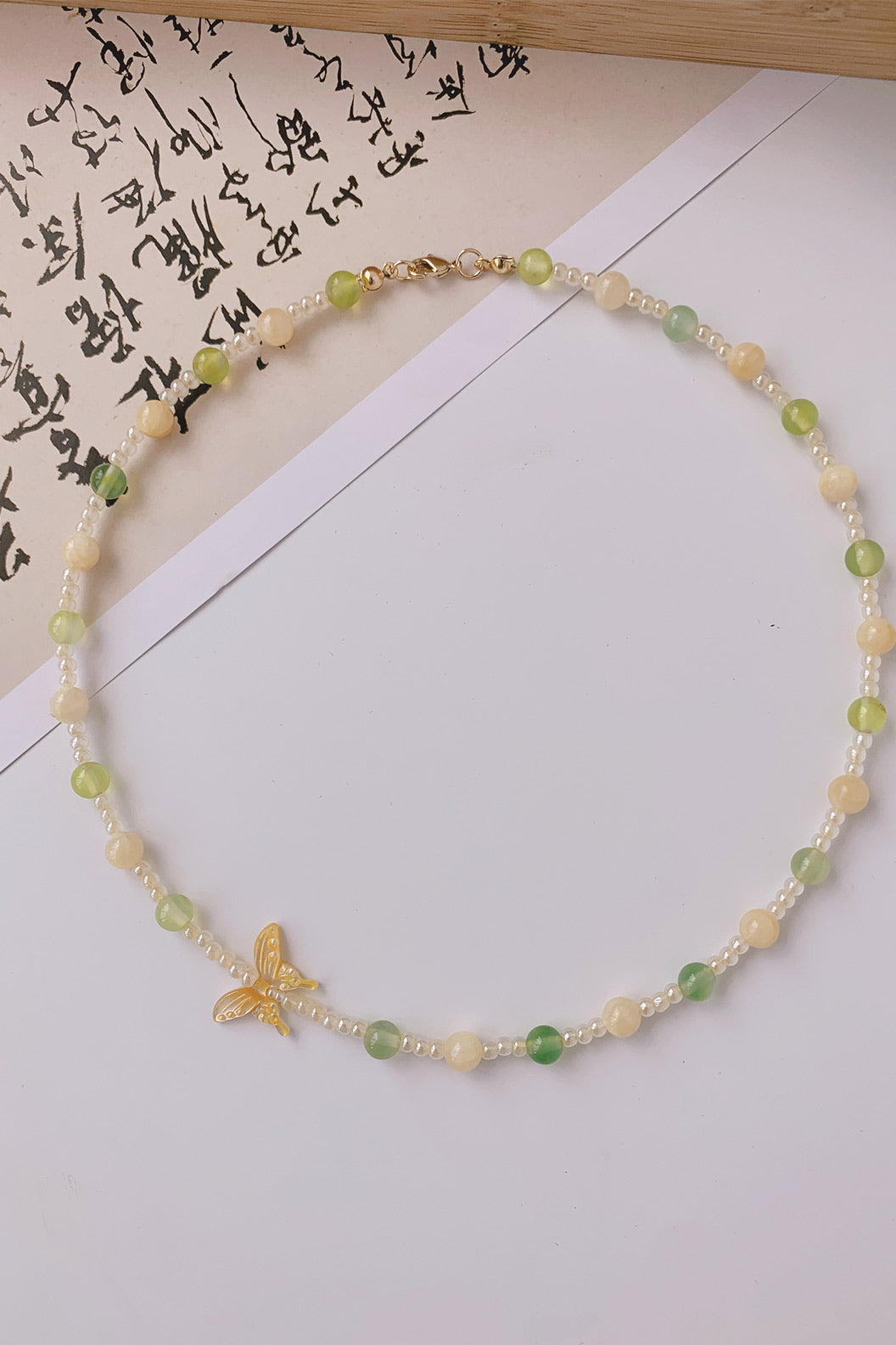Song Dynasty Butterfly Shell Clavicle Chain Chinese Style Necklace