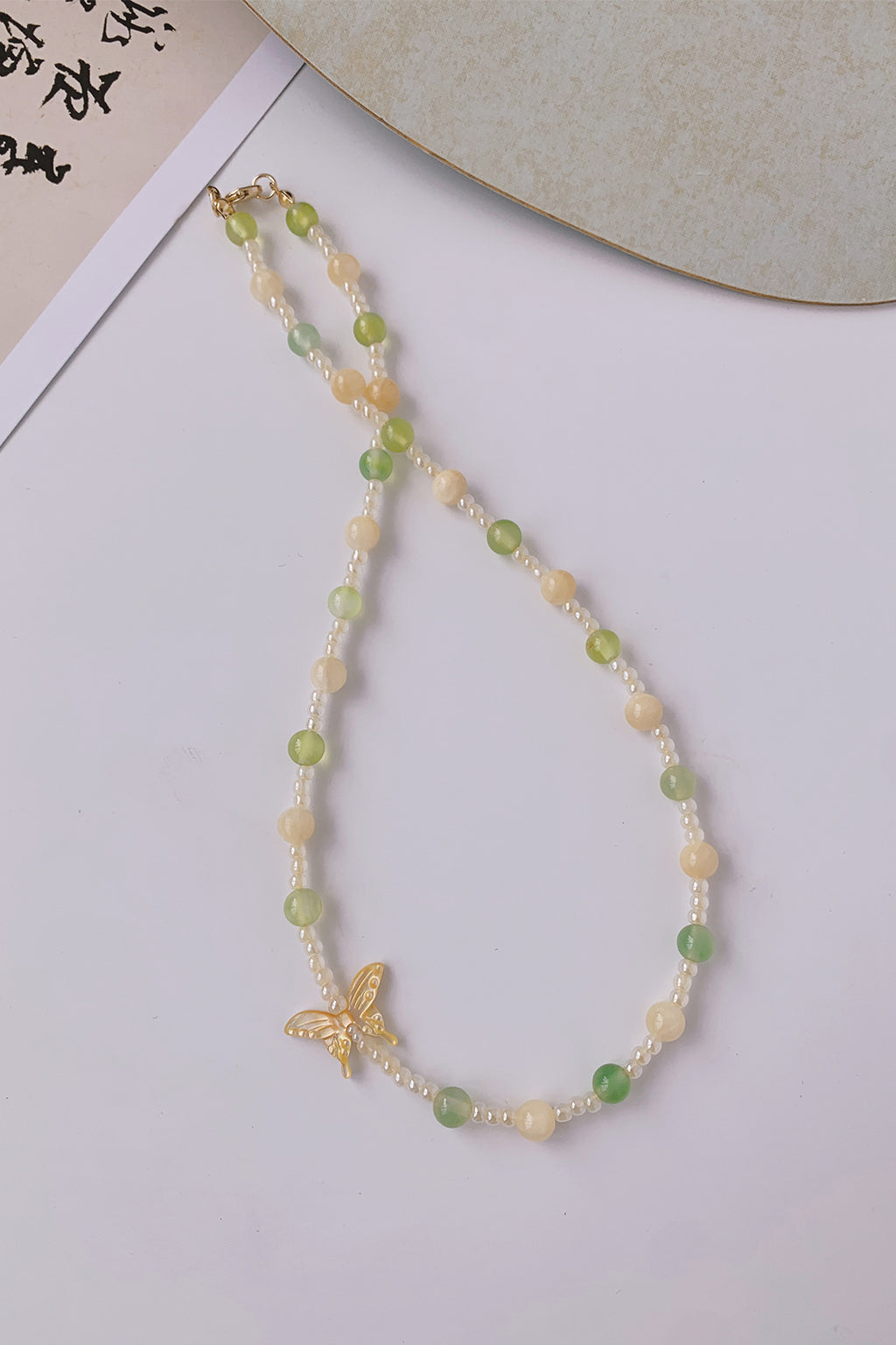 Song Dynasty Butterfly Shell Clavicle Chain Chinese Style Necklace