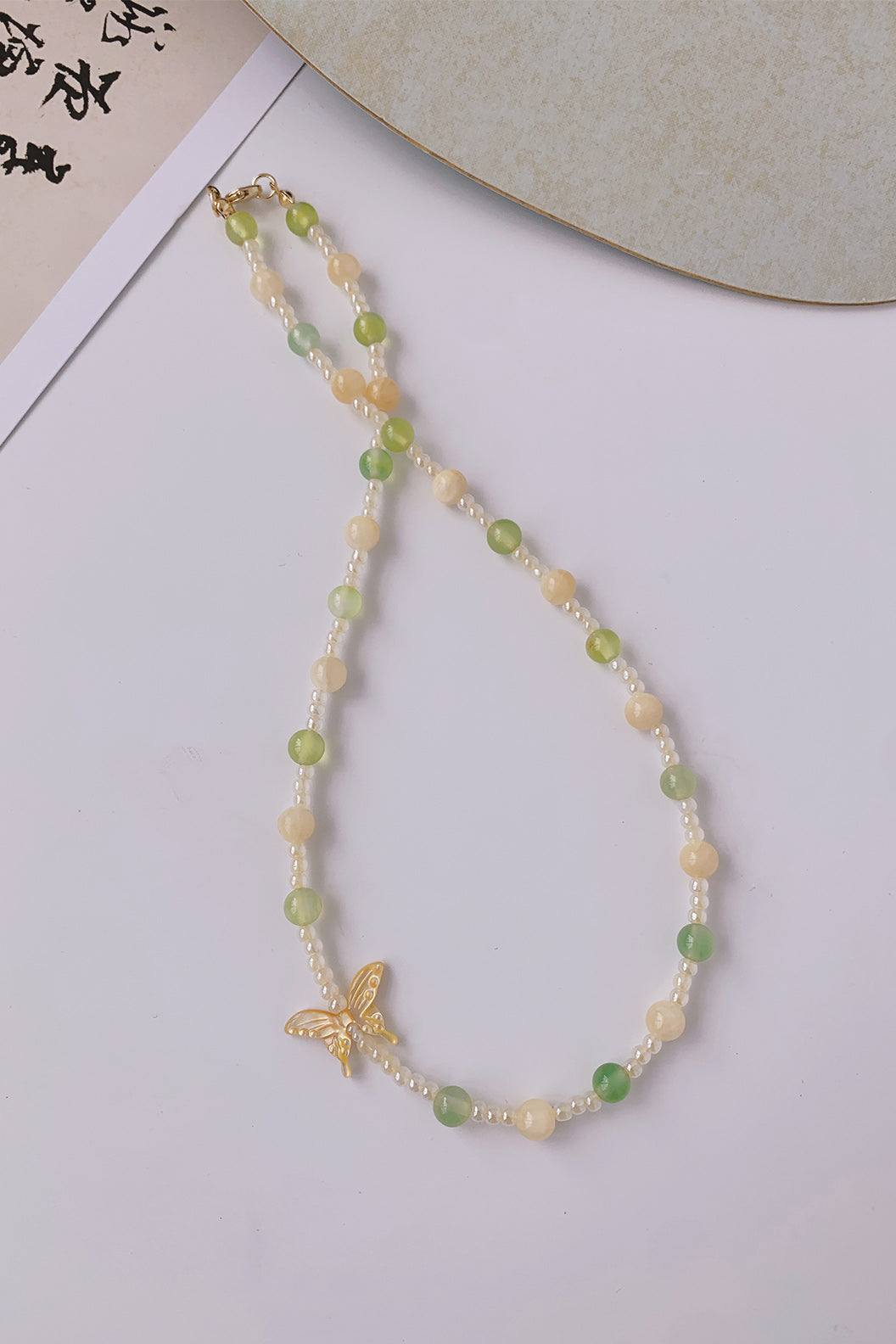 Song Dynasty Butterfly Shell Clavicle Chain Chinese Style Necklace