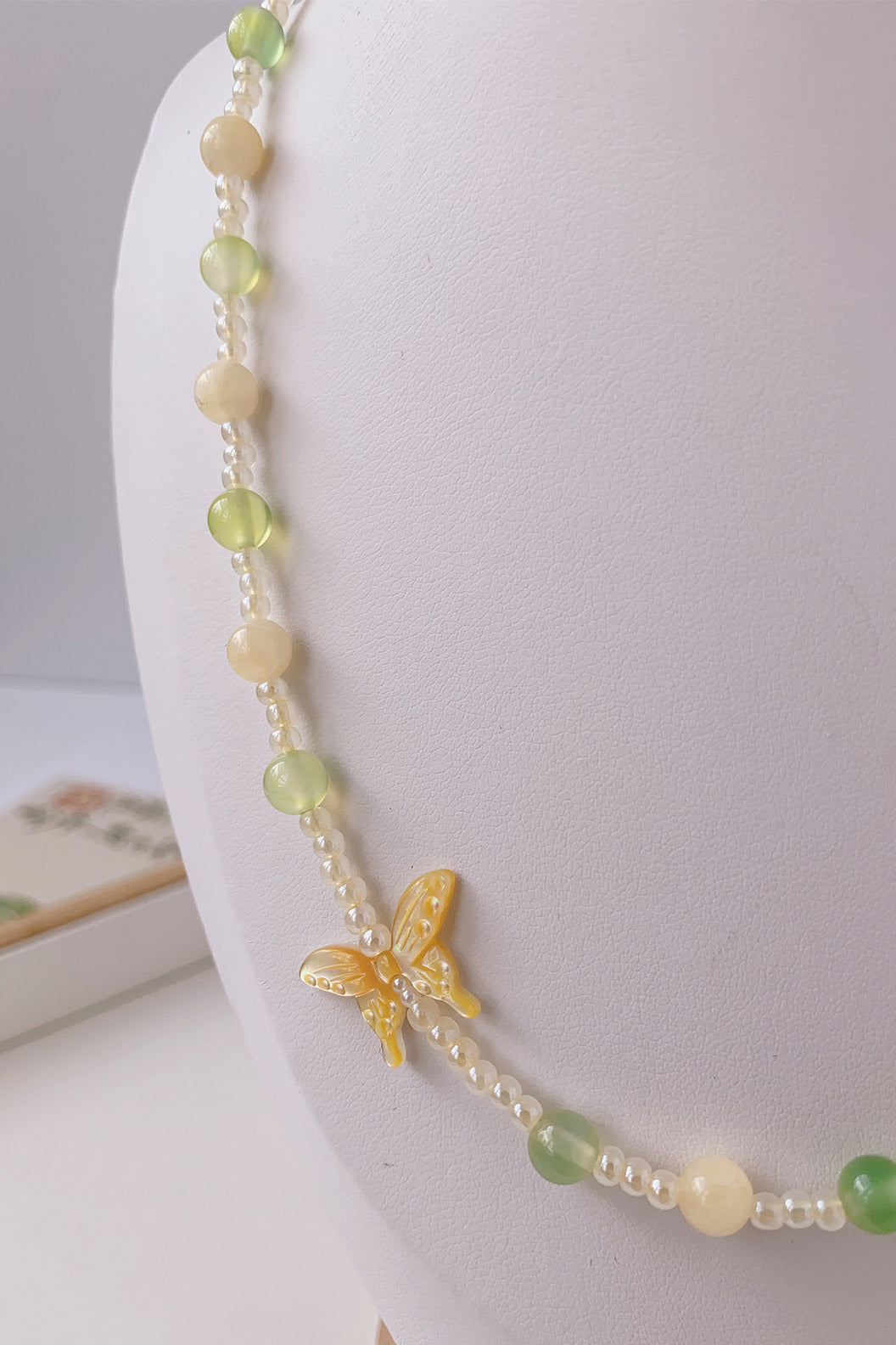 Song Dynasty Butterfly Shell Clavicle Chain Chinese Style Necklace