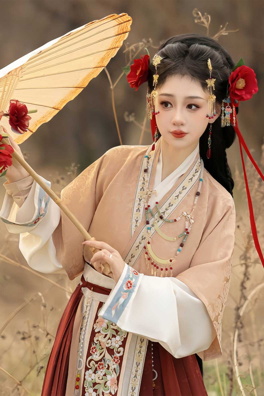 Song dynasty hanfu high waisted pleated skirt with bixi- chuanxiao 春晓