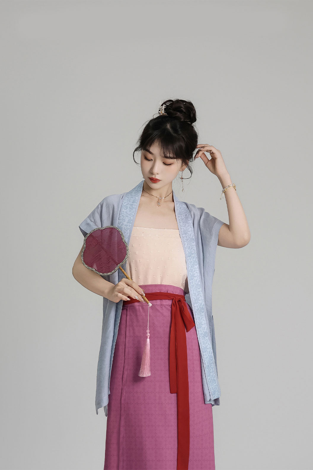 Song Dynasty Hanfu Swing Dress with Cardigan for Daily Wear - xiazhi 夏至