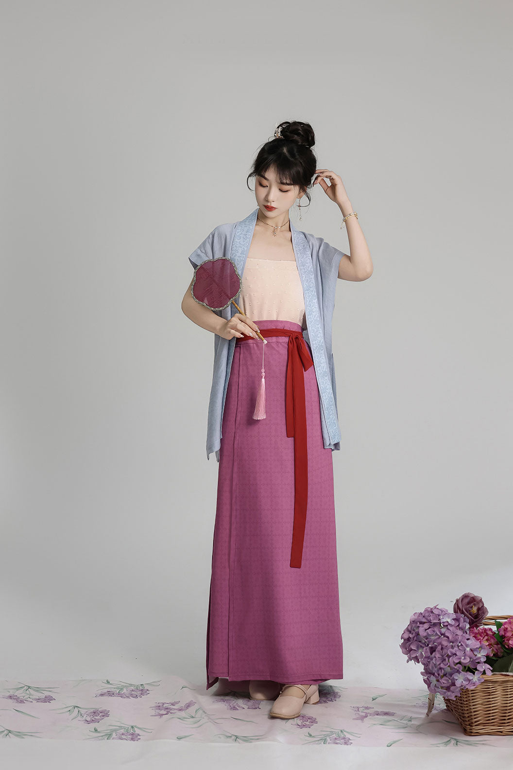 Song Dynasty Hanfu Swing Dress with Cardigan for Daily Wear - xiazhi 夏至