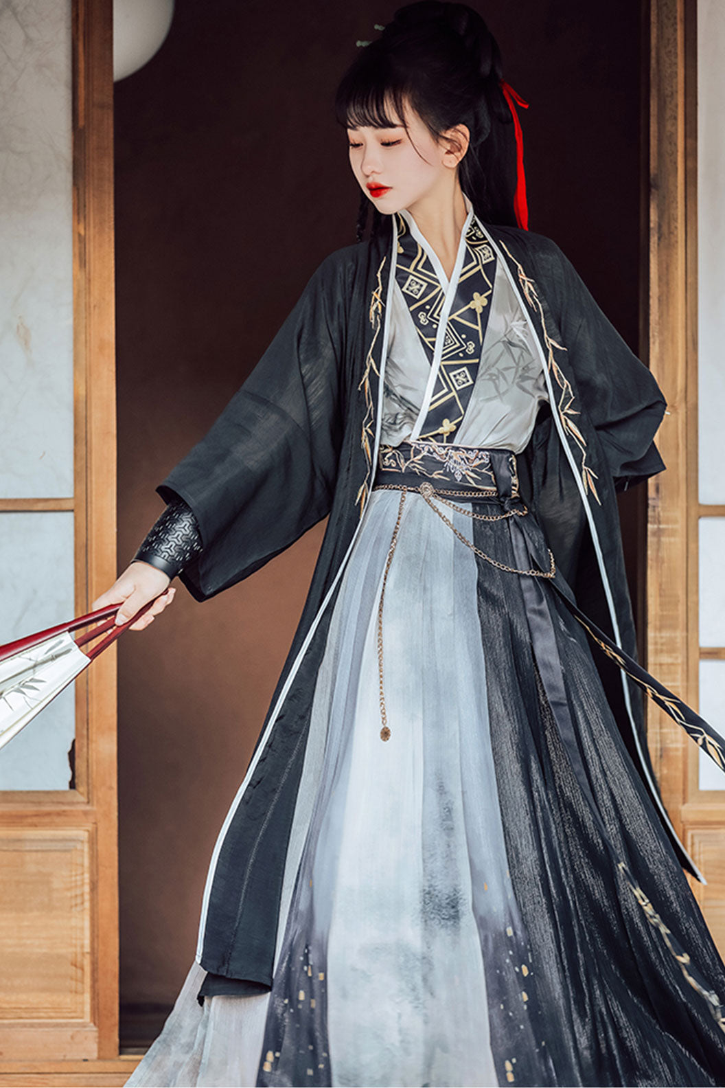 Song dynasty hanfu unisex 6 pieces hanfu with unparalleled bamboo - wushuang 无双