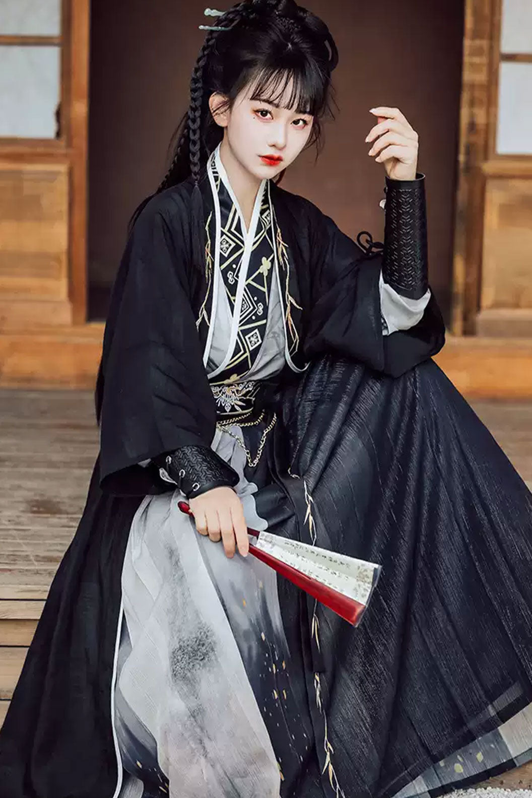 Song dynasty hanfu unisex 6 pieces hanfu with unparalleled bamboo - wushuang 无双