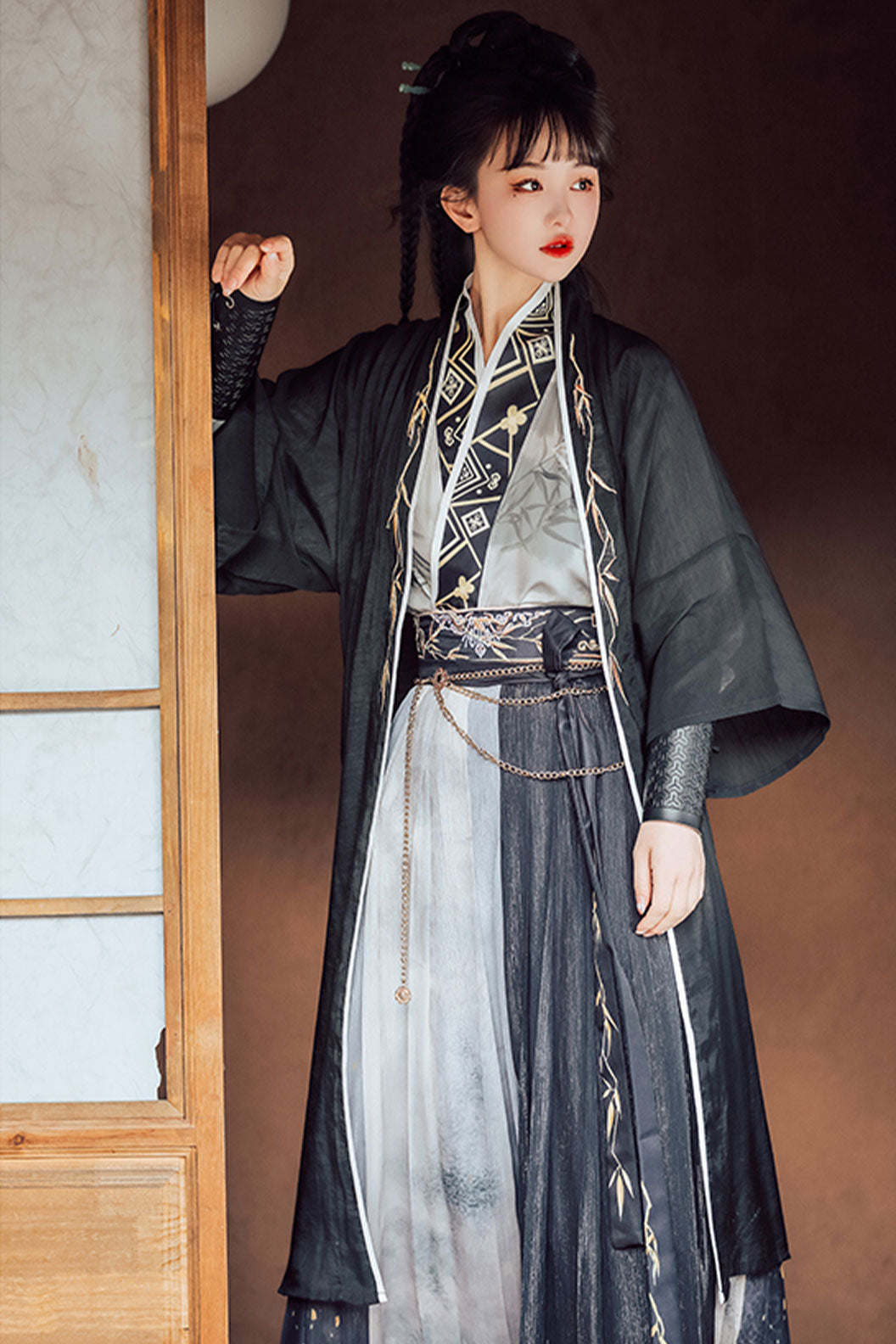 Song dynasty hanfu unisex 6 pieces hanfu with unparalleled bamboo - wushuang 无双