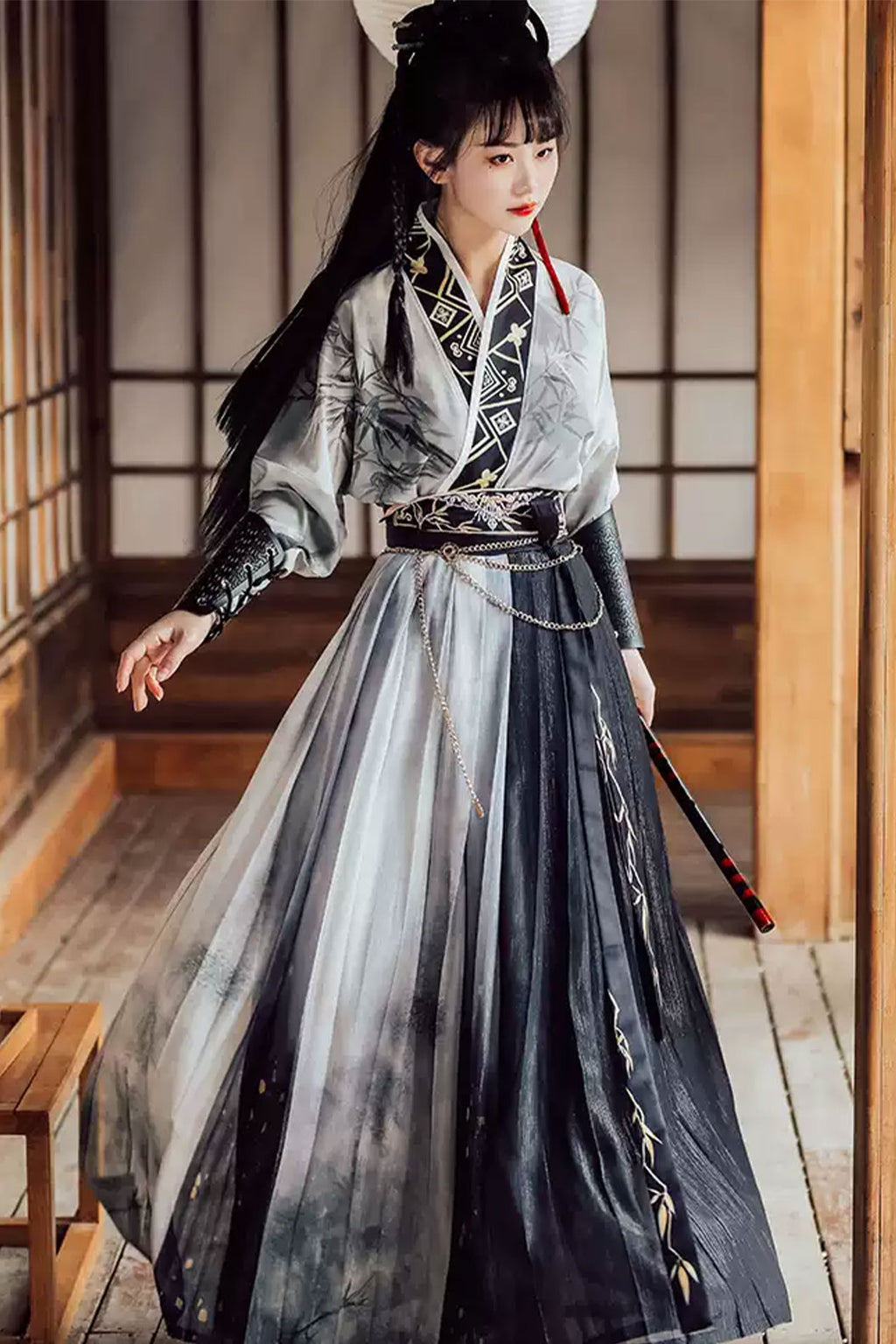 Song dynasty hanfu unisex 6 pieces hanfu with unparalleled bamboo - wushuang 无双