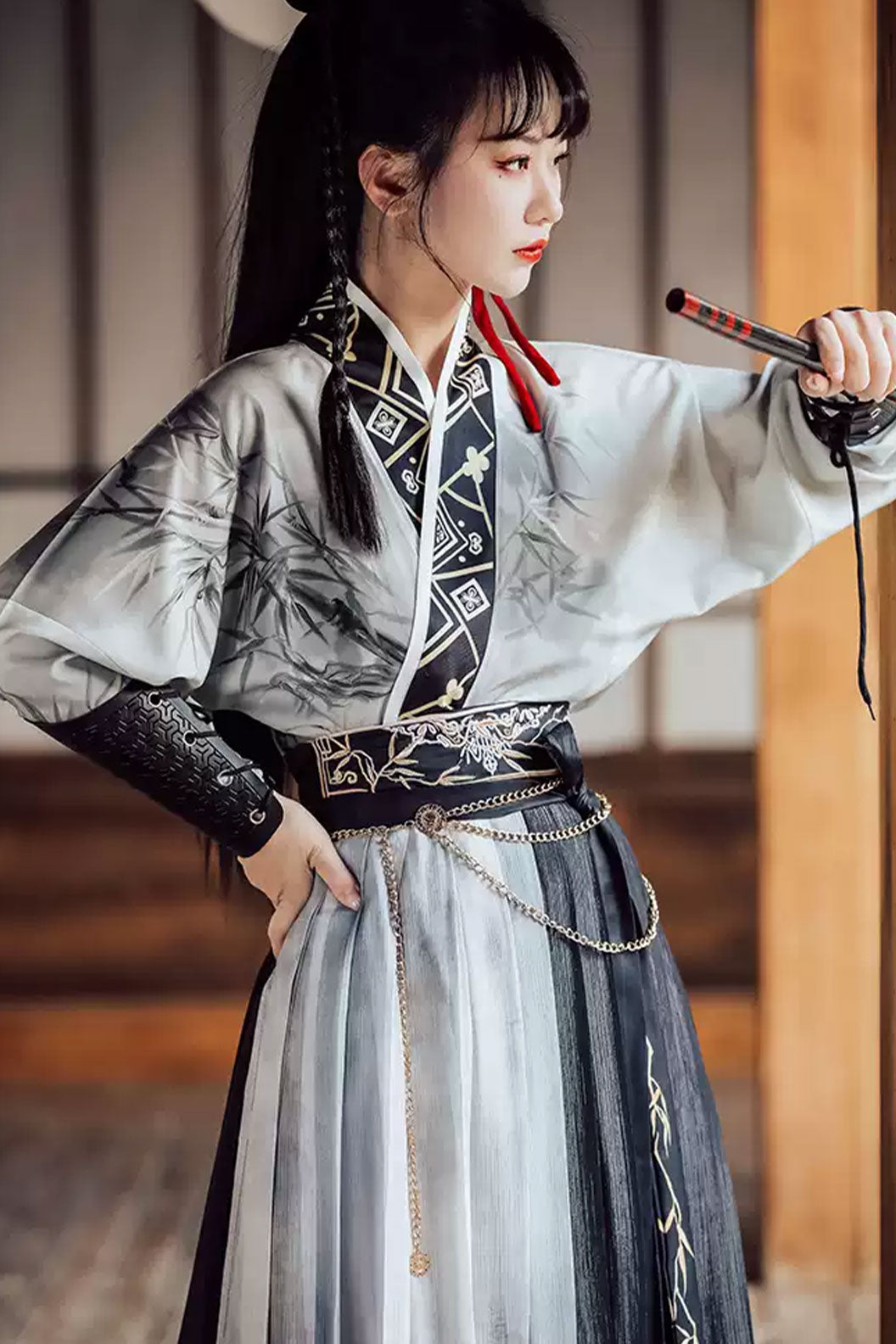 Song dynasty hanfu unisex 6 pieces hanfu with unparalleled bamboo - wushuang 无双