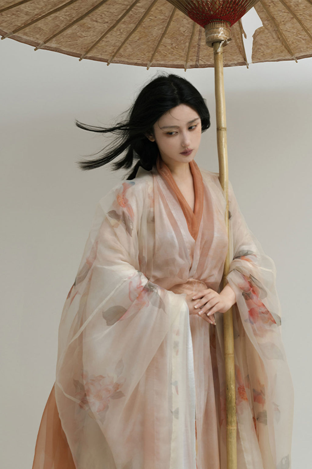 Song Dynasty Pink Hanfu Dress with Straight Hem and Cool Elegant Style - fuguangzui 浮光醉