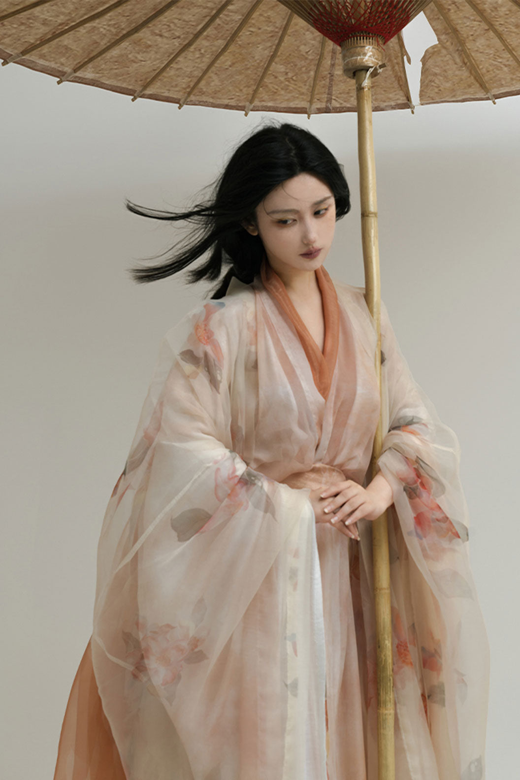 Song Dynasty Pink Hanfu Dress with Straight Hem and Cool Elegant Style - fuguangzui 浮光醉