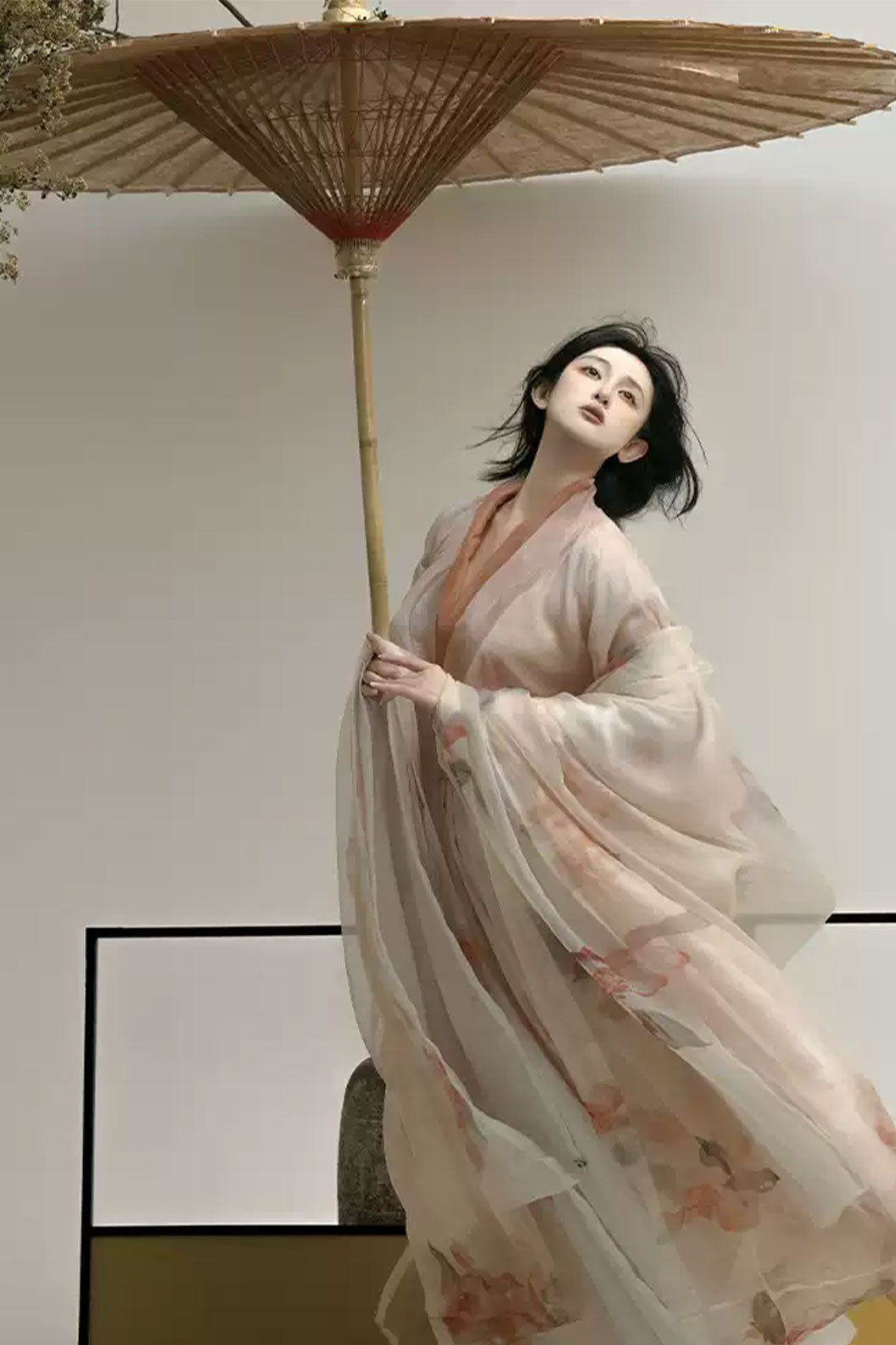 Song Dynasty Pink Hanfu Dress with Straight Hem and Cool Elegant Style - fuguangzui 浮光醉