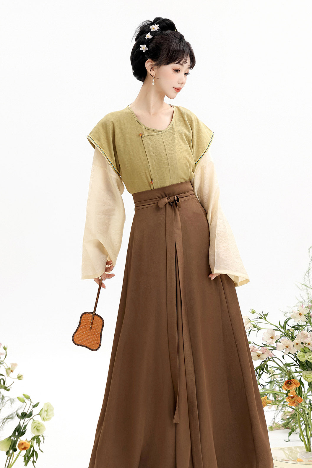 Tang Dynasty Clothing Beizi Spring Summer Set Purple Hanfu Dress - hehuan 合欢