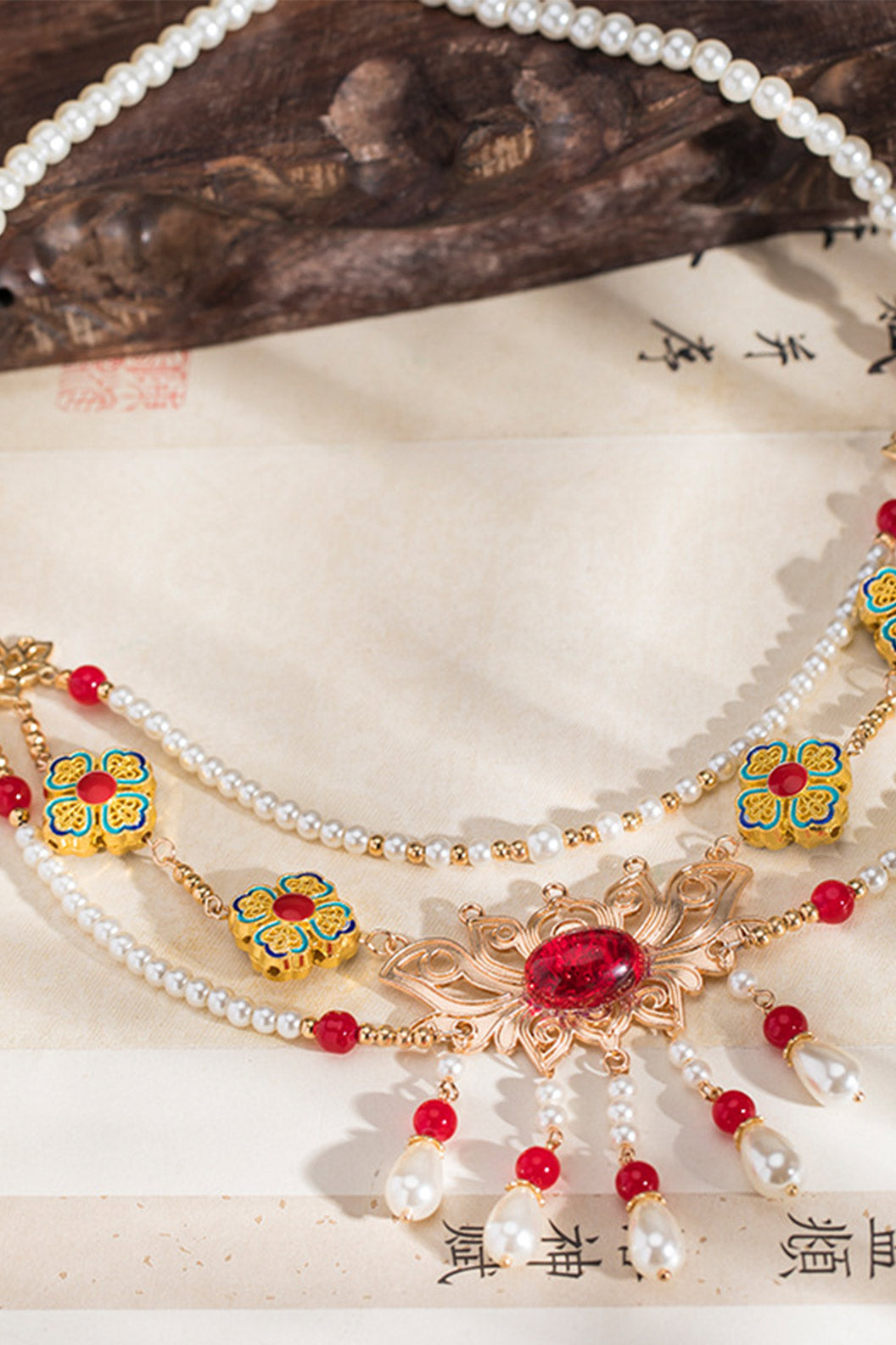 Tang Dynasty Double Layer Chinese Style Necklace