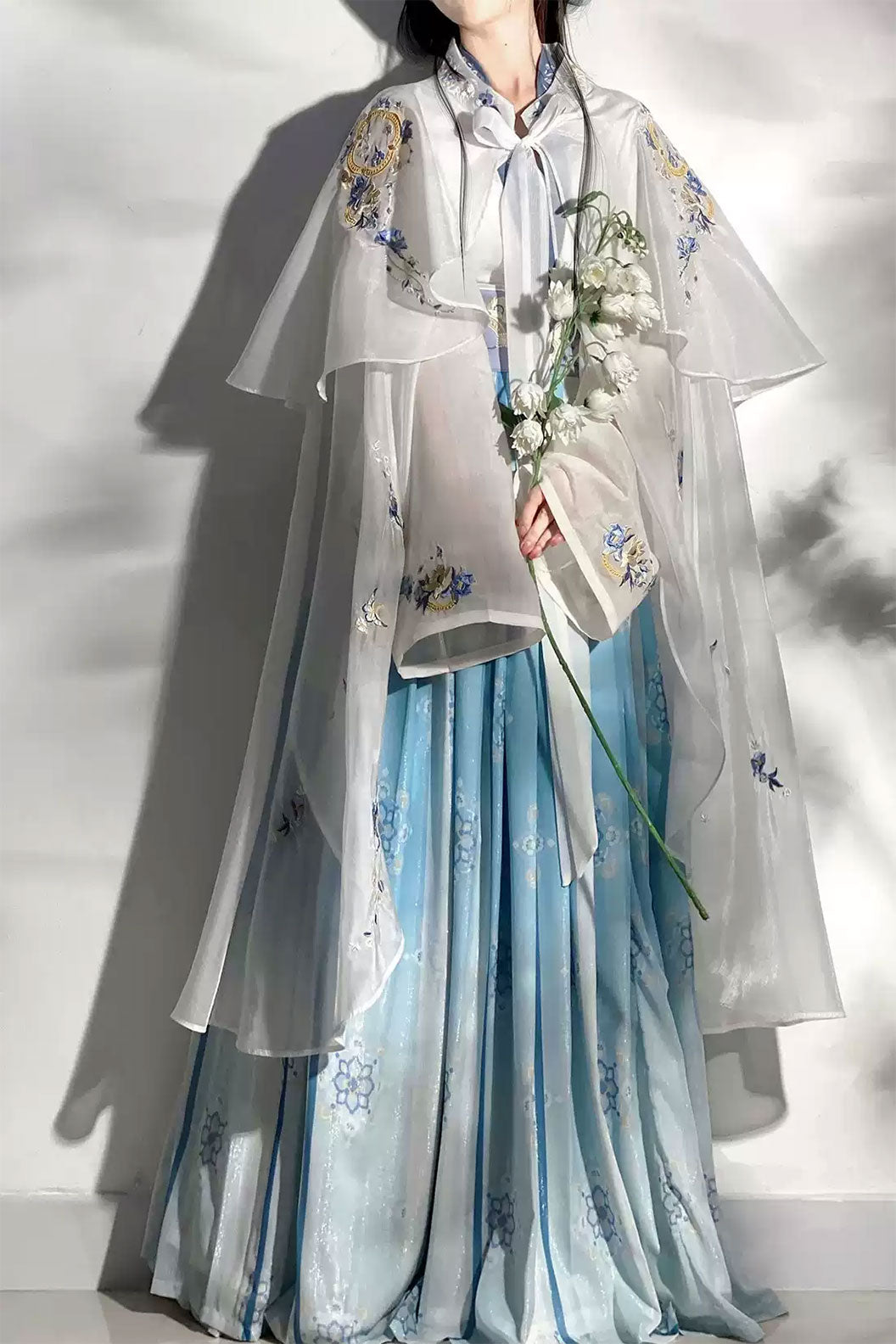 Tang dynasty hanfu blue hanfu with dream of china - menghua 梦华