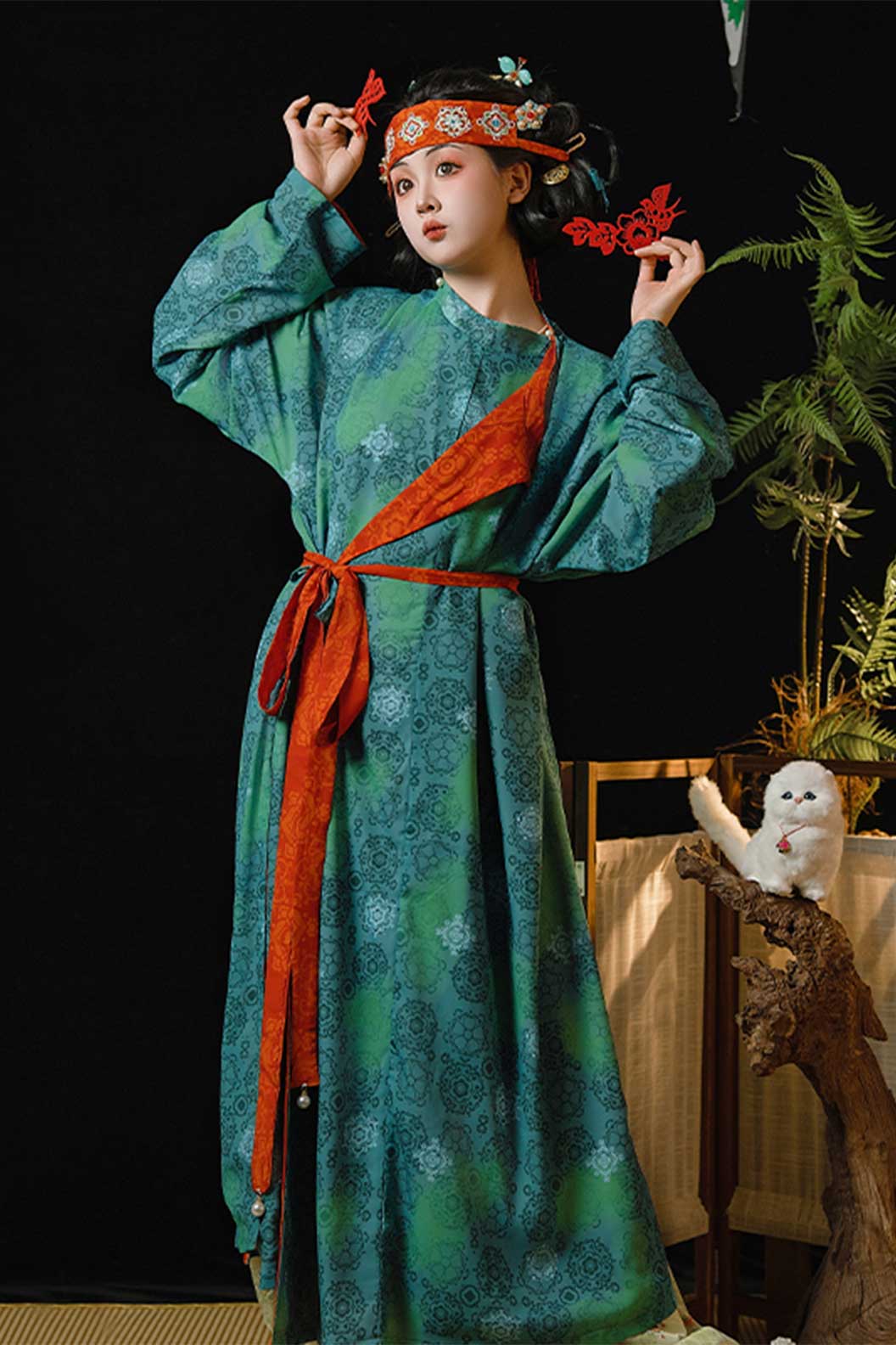 Tang dynasty hanfu guofeng embroidery spring and summer - fuxinggaozhao 福星高照