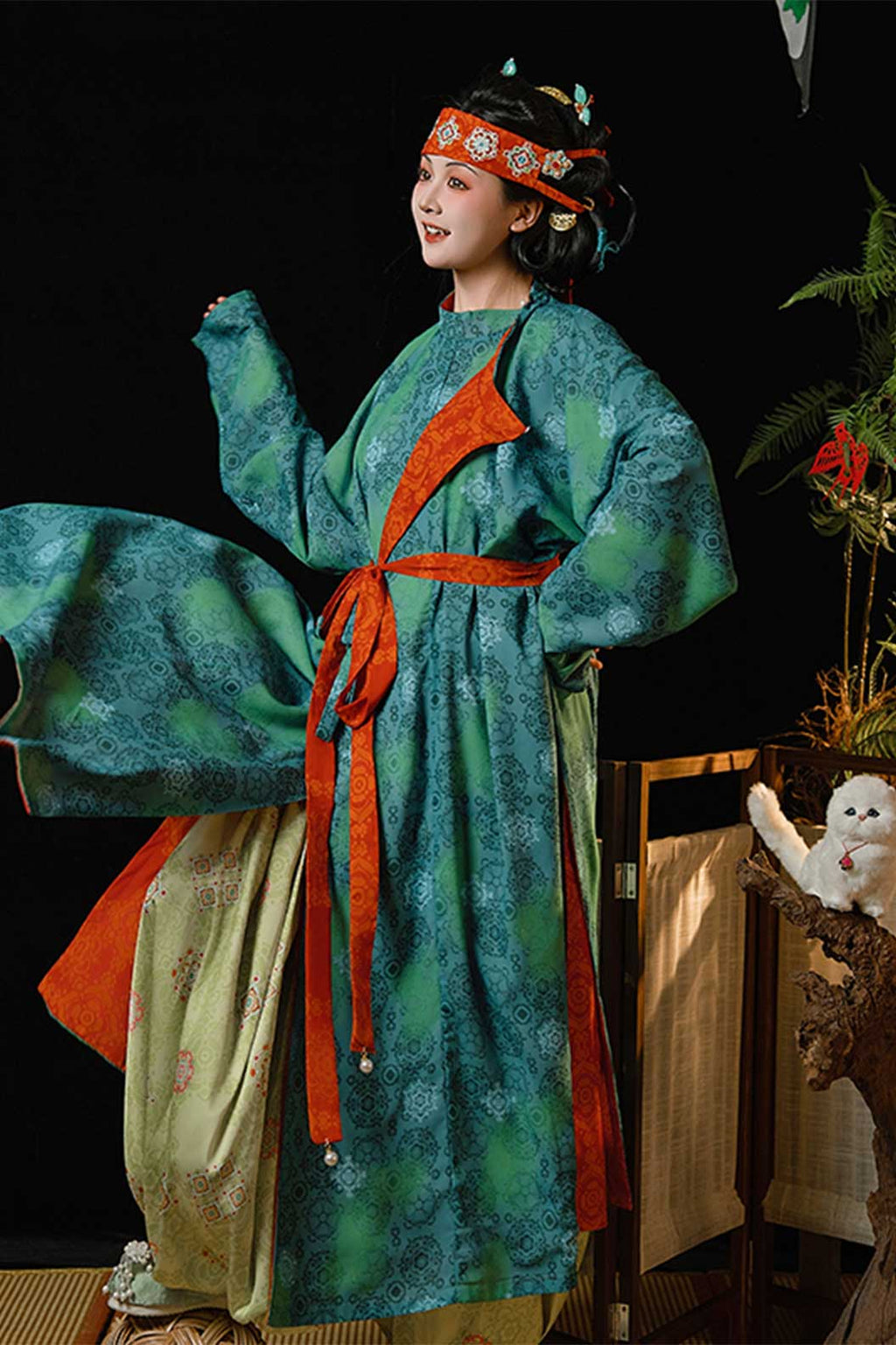 Tang dynasty hanfu guofeng embroidery spring and summer - fuxinggaozhao 福星高照