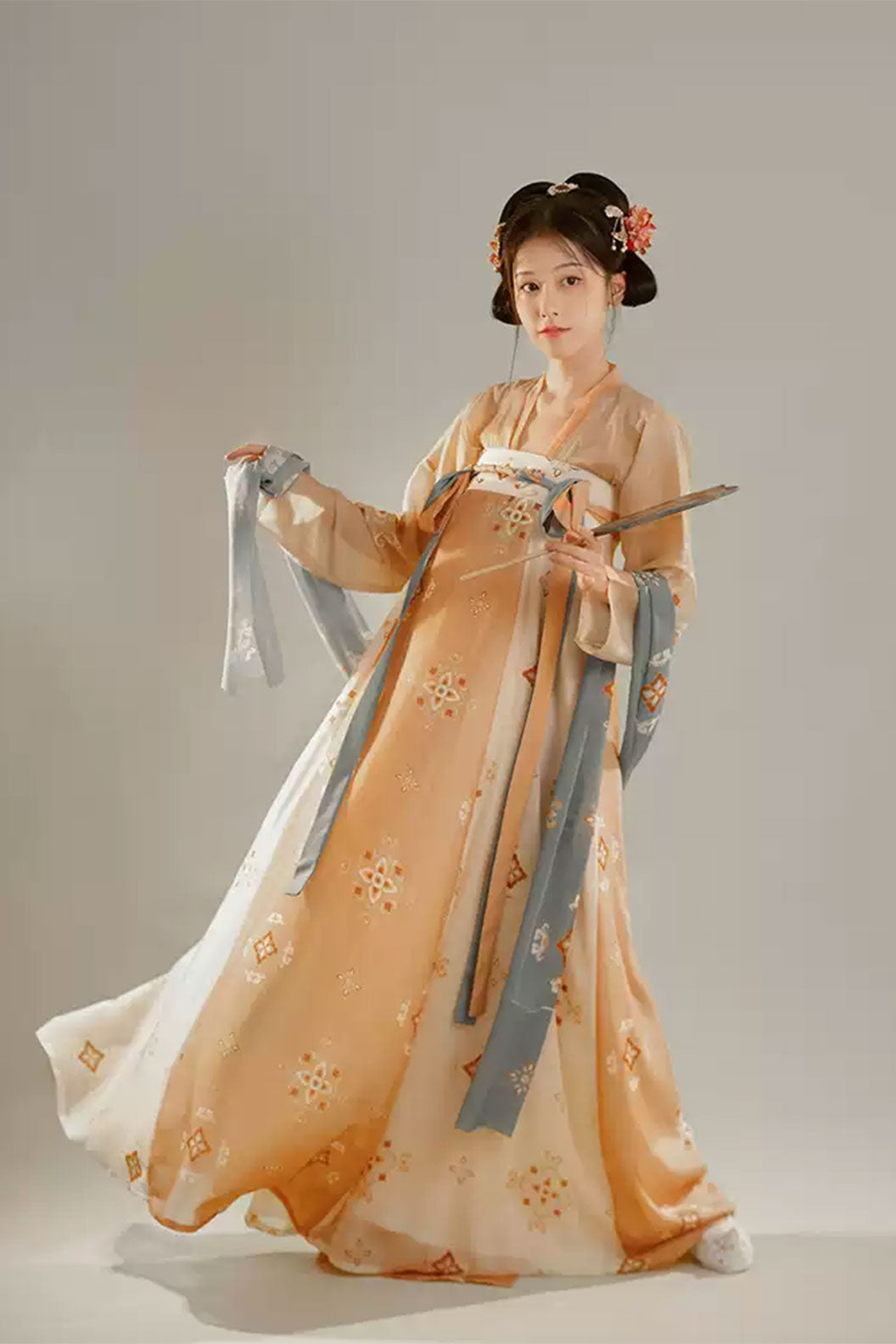 Tang dynasty hanfu one piece chest high pleated skirt - yanli 厌离