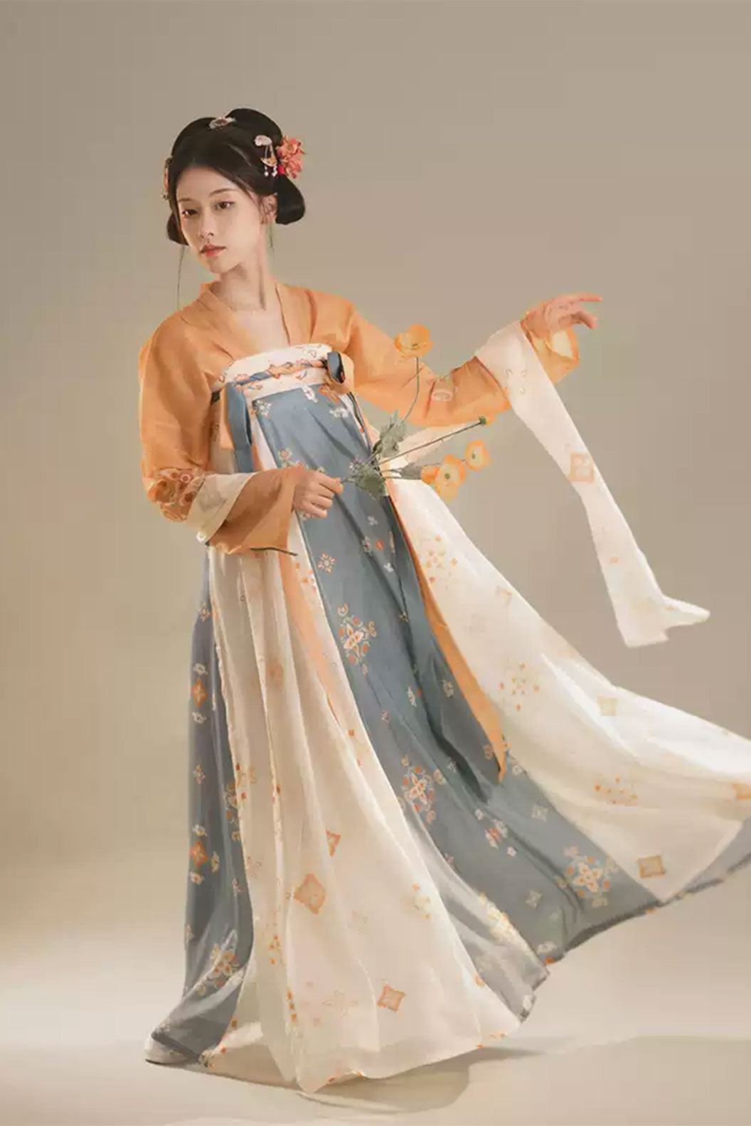 Tang dynasty hanfu one piece chest high pleated skirt - yanli 厌离