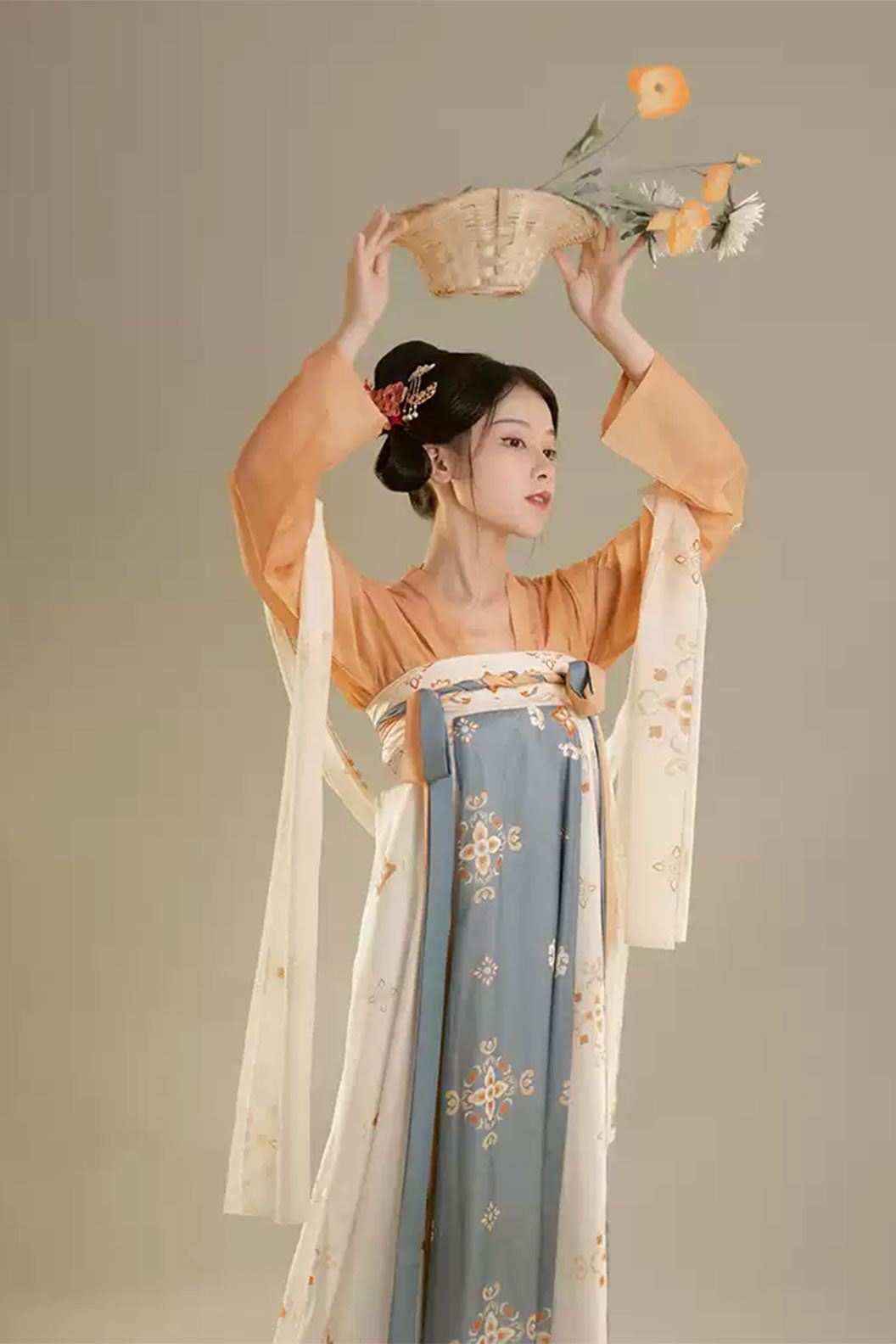 Tang dynasty hanfu one piece chest high pleated skirt - yanli 厌离