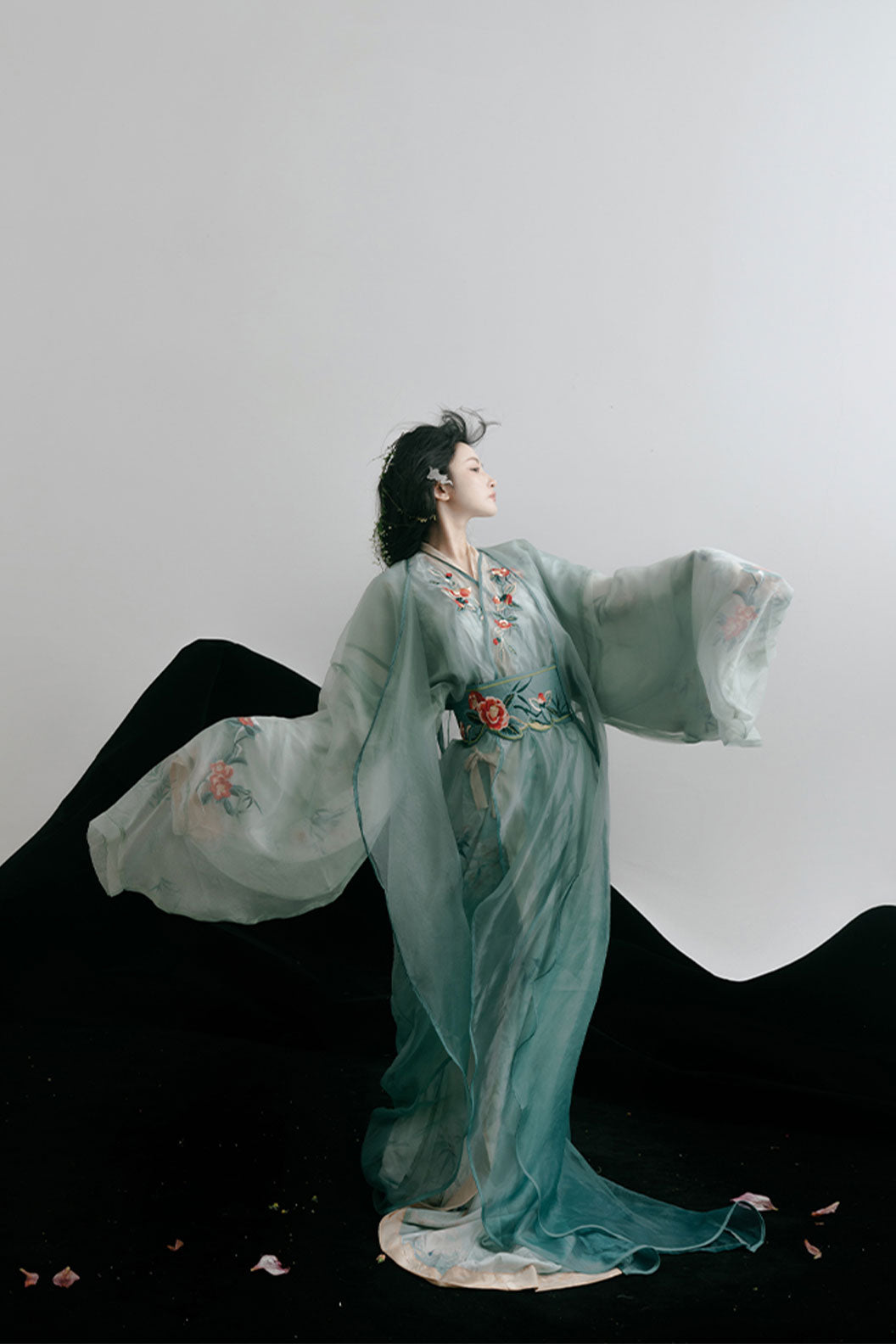 Song Dynasty Blue Hanfu Dress with Ruqun for Daily Wear - yunxi 云汐