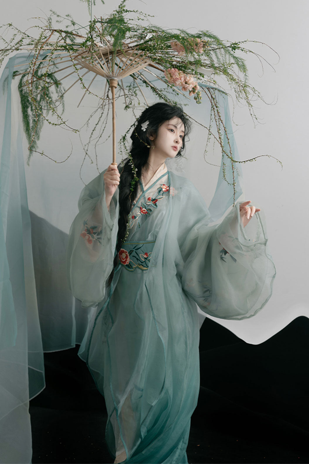 Song Dynasty Blue Hanfu Dress with Ruqun for Daily Wear - yunxi 云汐