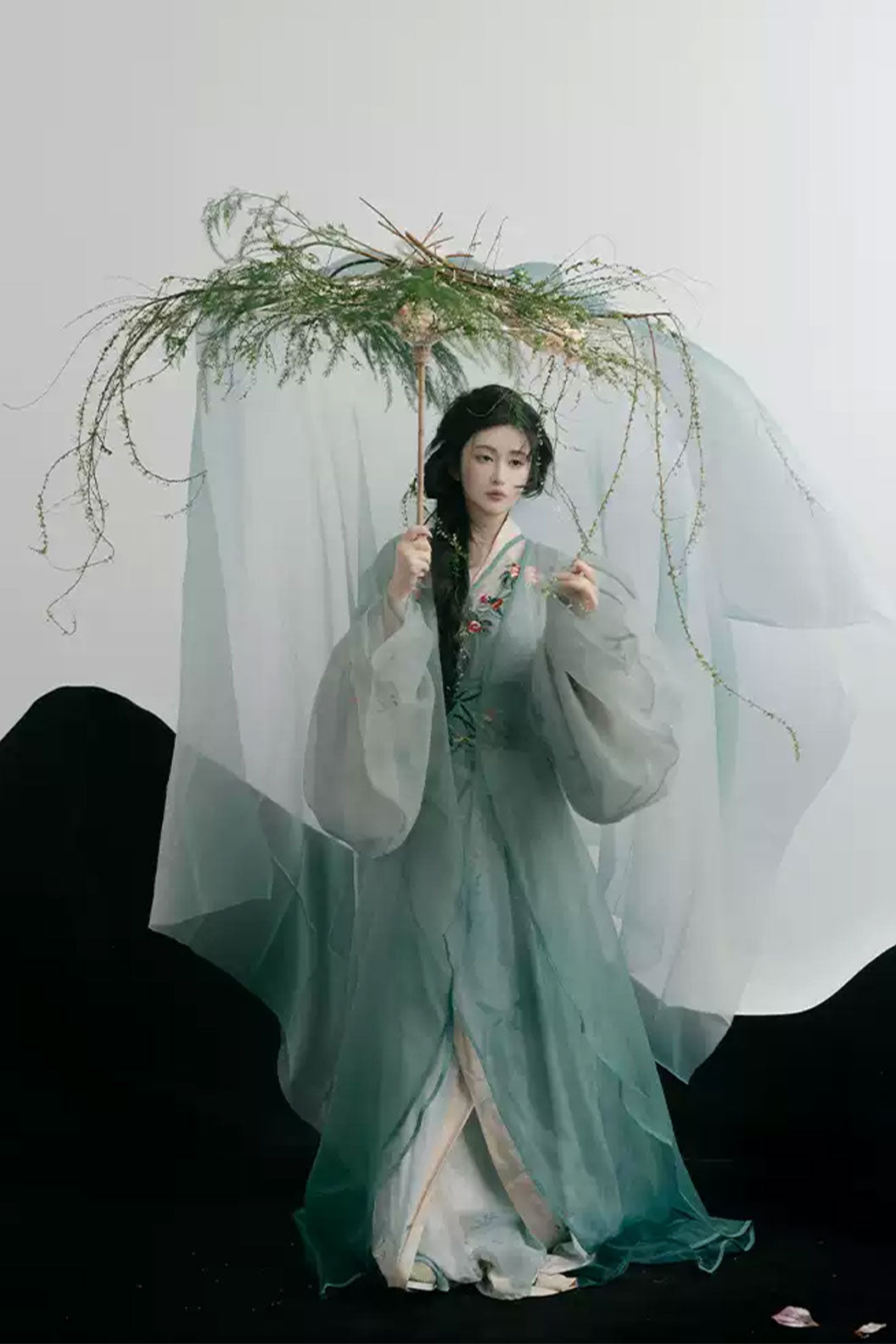 Song Dynasty Blue Hanfu Dress with Ruqun for Daily Wear - yunxi 云汐