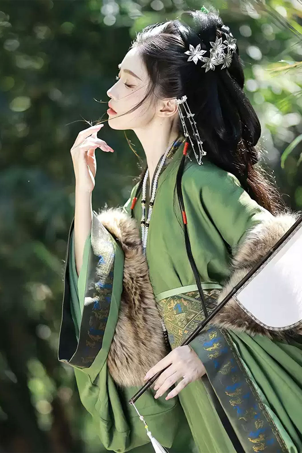 Warring states robe straight hem wide sleeved robe with cross collar - shunagyexing 霜野行