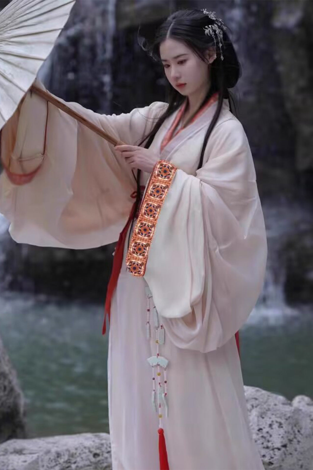 Warring states robe wide sleeved robe top with ruqun -xinghejiumeng 星河旧梦