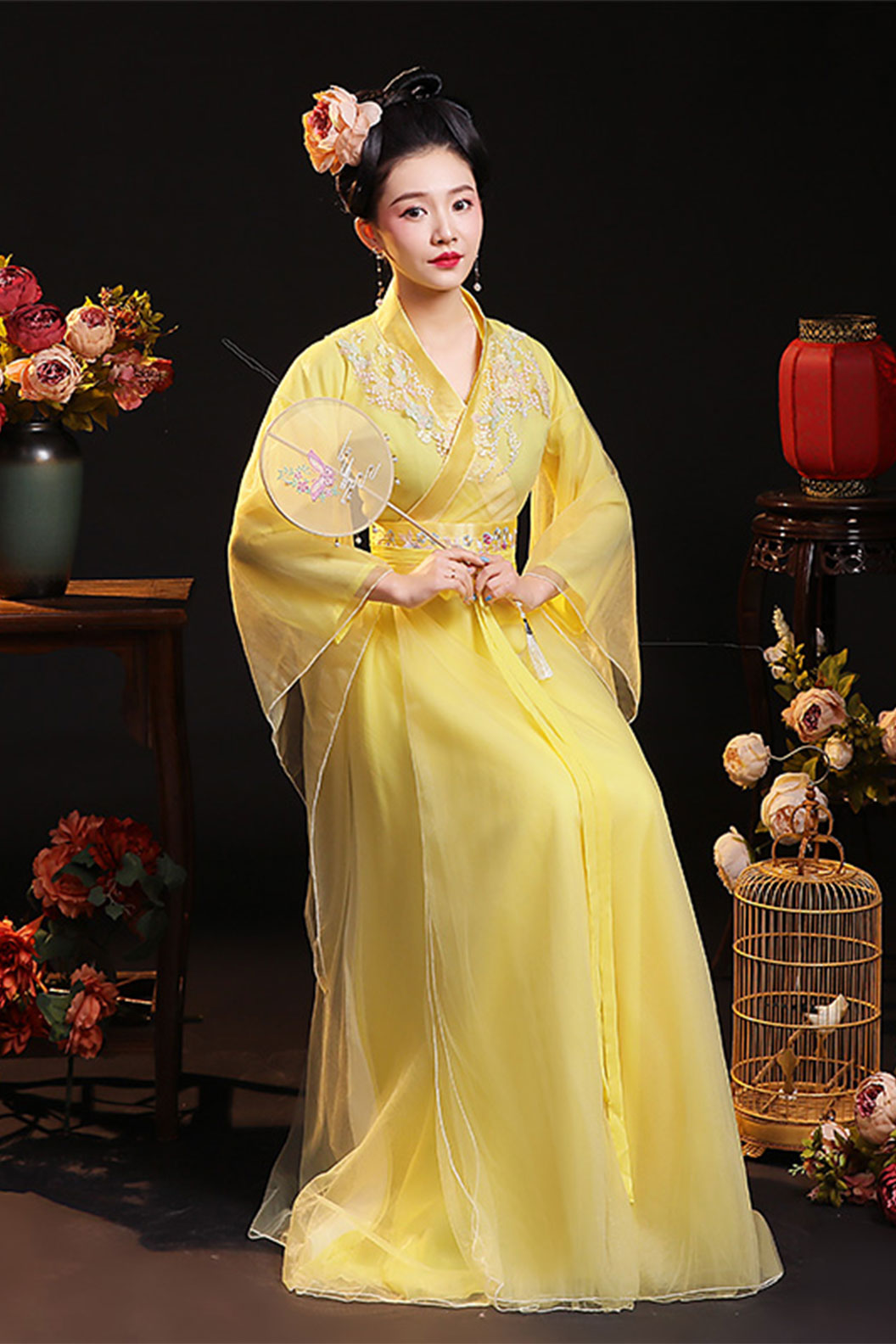 Wei Jin dynasty  hanfu chinese ancient style fairy air dance performance hanfu dress - danjinyifeng 丹襟遗风