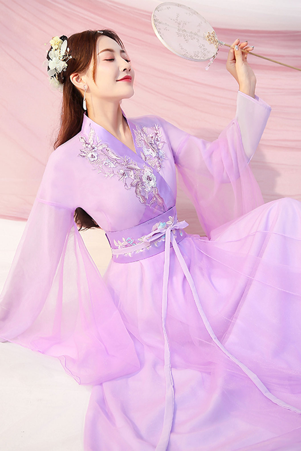 Wei Jin dynasty  hanfu chinese ancient style fairy air dance performance hanfu dress - danjinyifeng 丹襟遗风