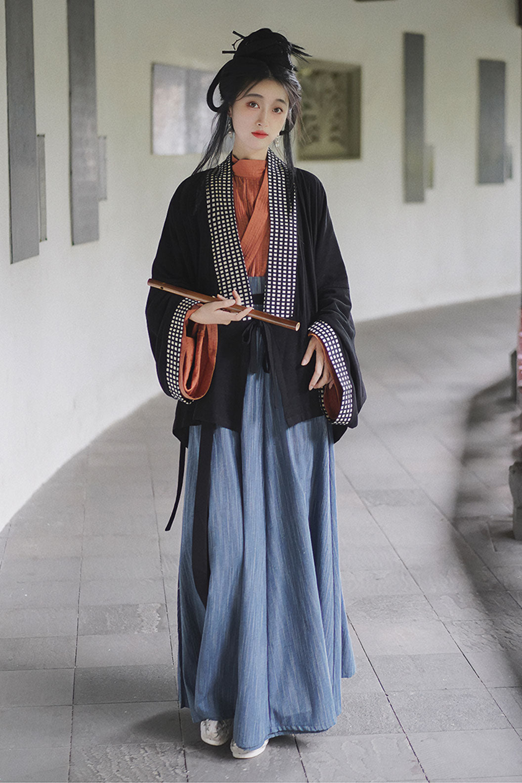 Wei Jin dynasty hanfu beyond mountains modernized cotton unisex ruqun shirt - xishanwai 西山外