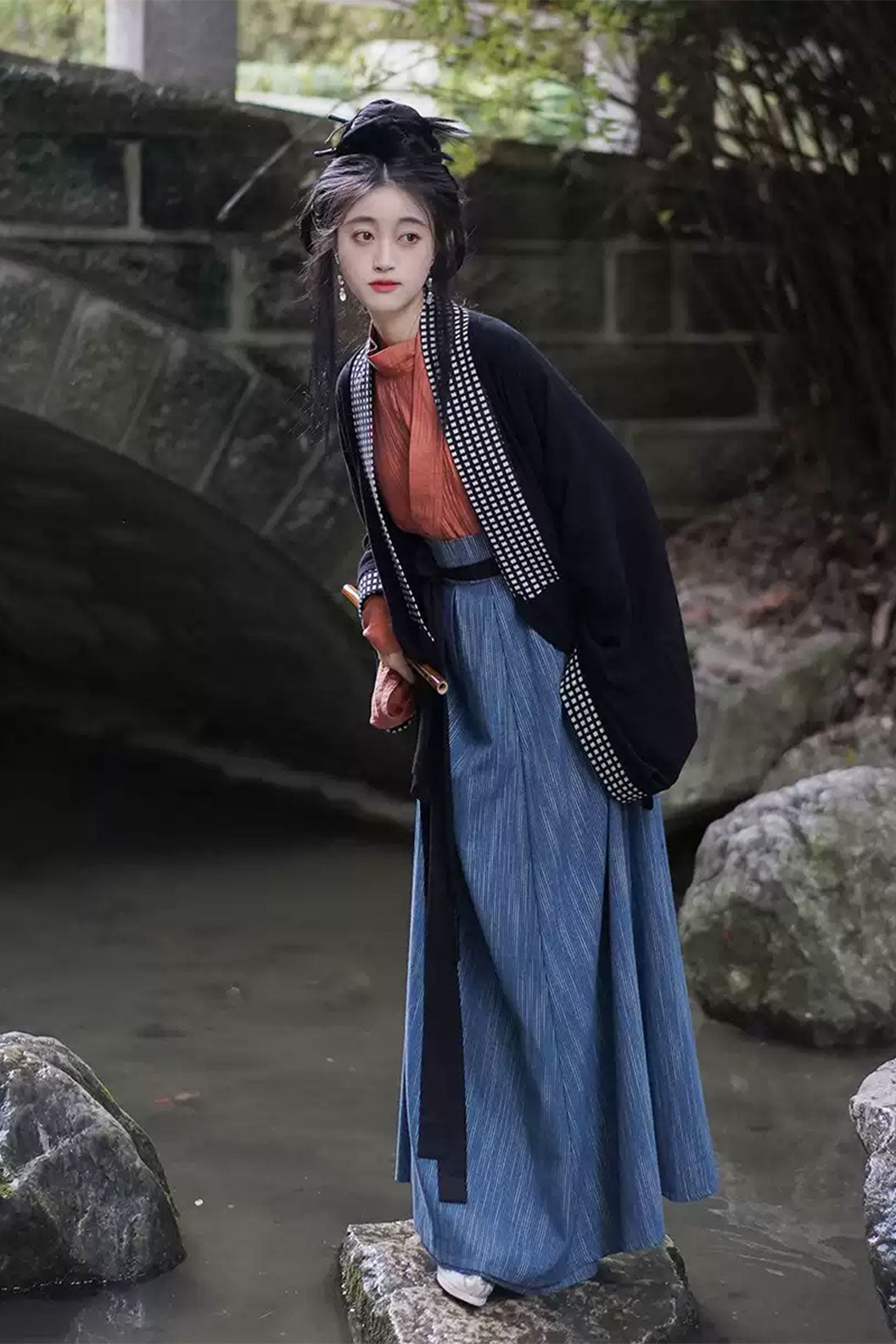 Wei Jin dynasty hanfu beyond mountains modernized cotton unisex ruqun shirt - xishanwai 西山外