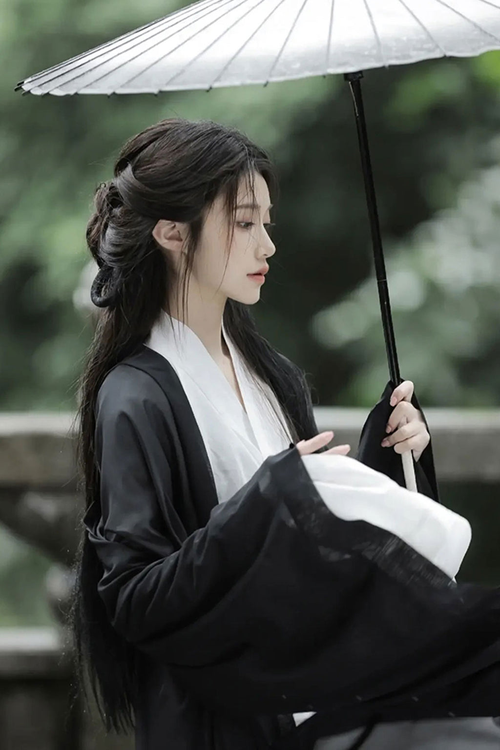 Wei Jin dynasty hanfu black hanfu dress autumn - zhiyan 栀言