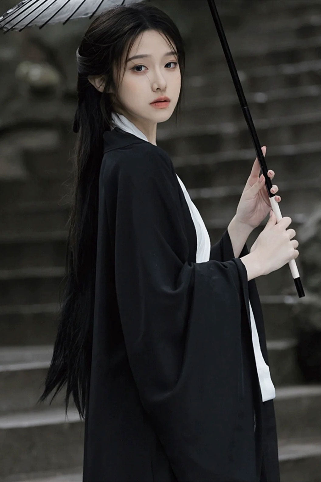 Wei Jin dynasty hanfu black hanfu dress autumn - zhiyan 栀言