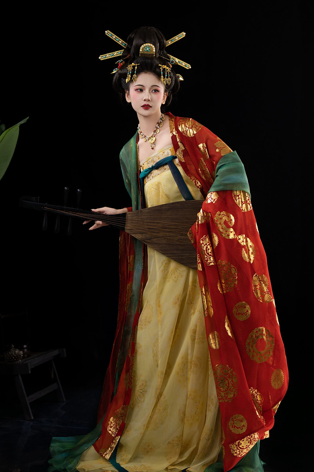Tang dynasty hanfu Ruqun with wide-sleeved robe hanfu dress for spring - huarong 花容