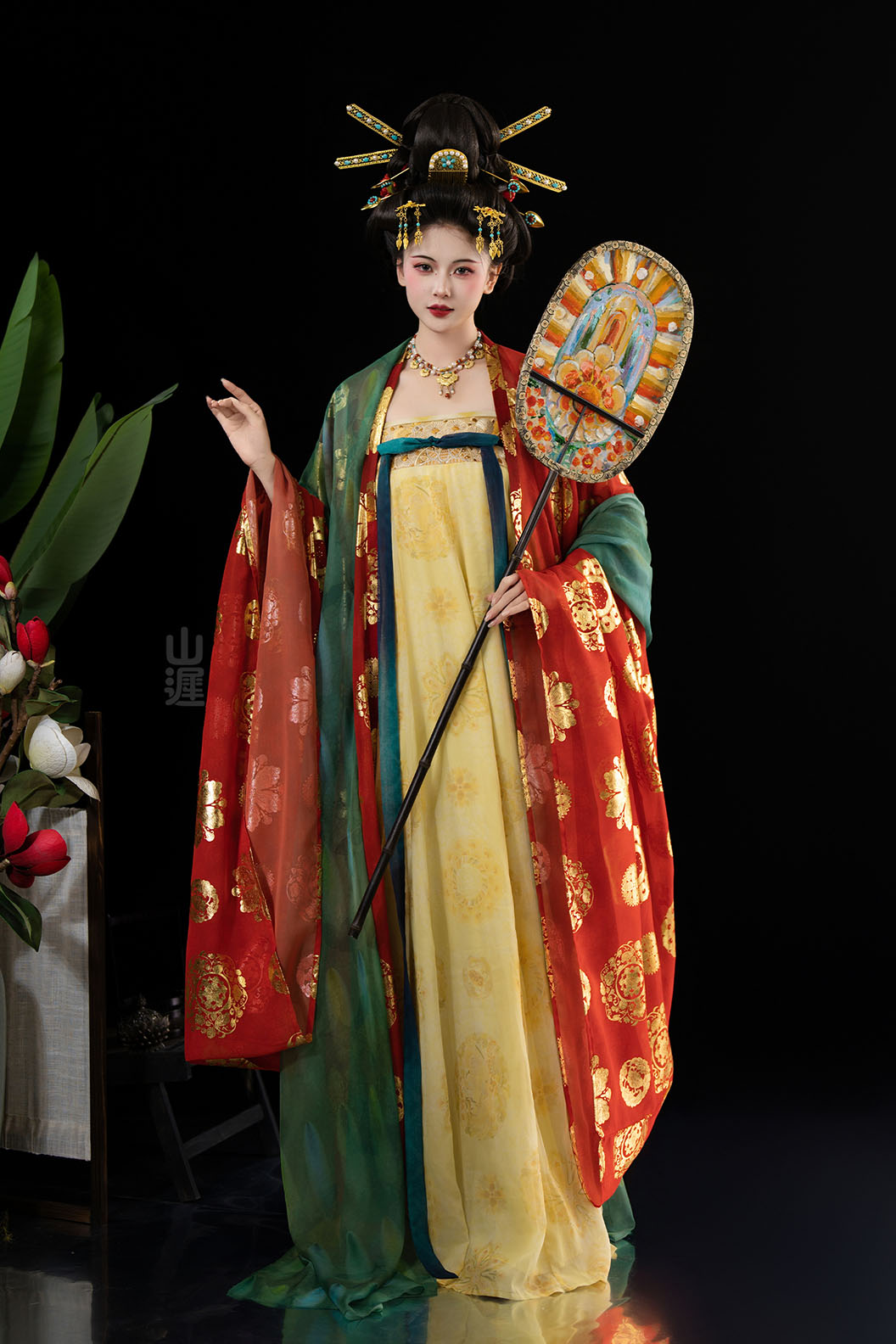 Tang dynasty hanfu Ruqun with wide-sleeved robe hanfu dress for spring - huarong 花容