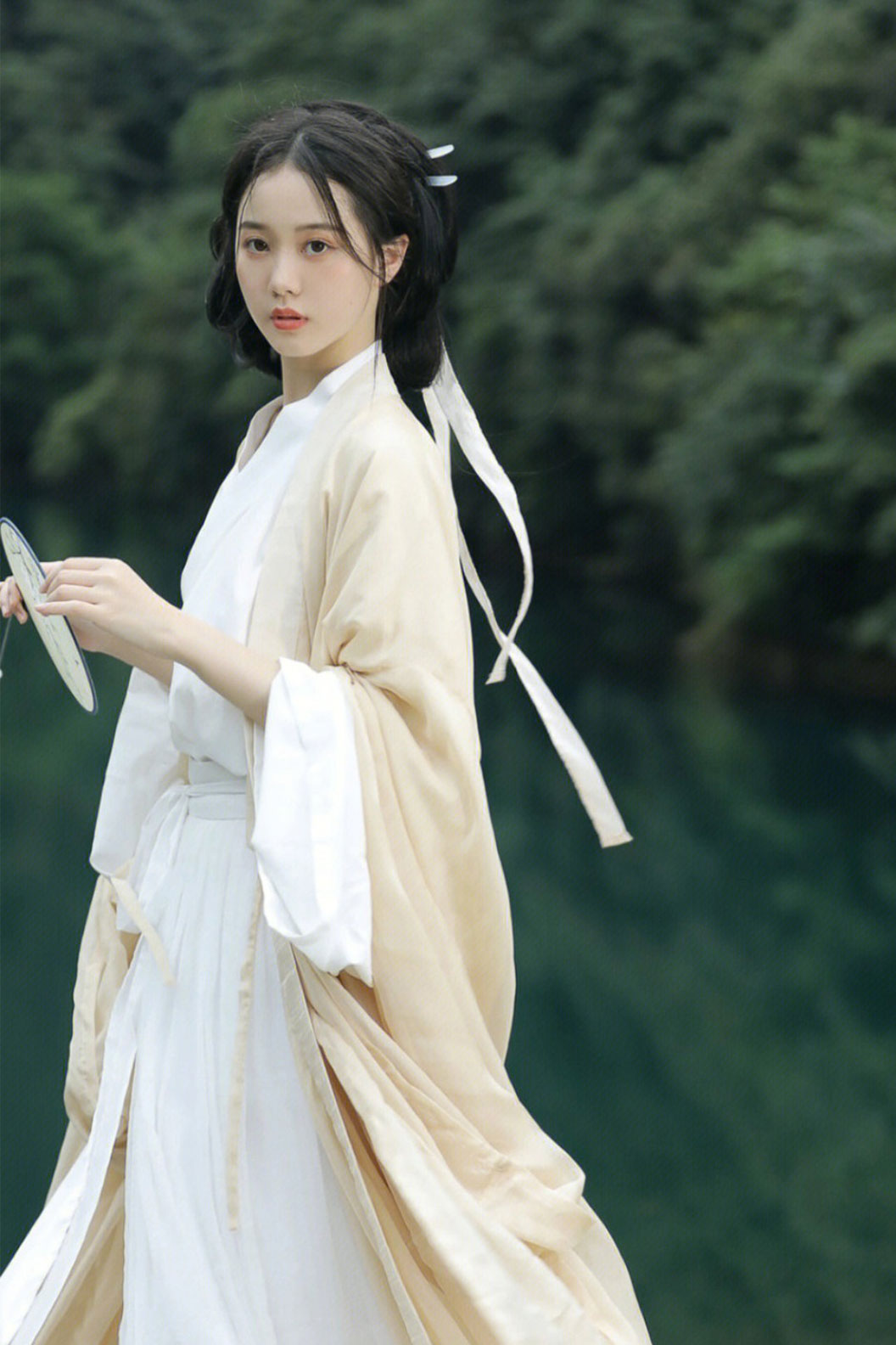 Wei Jin Dynasty Yellow Hanfu Dress Flowing Fairy Skirt - lixue 梨雪