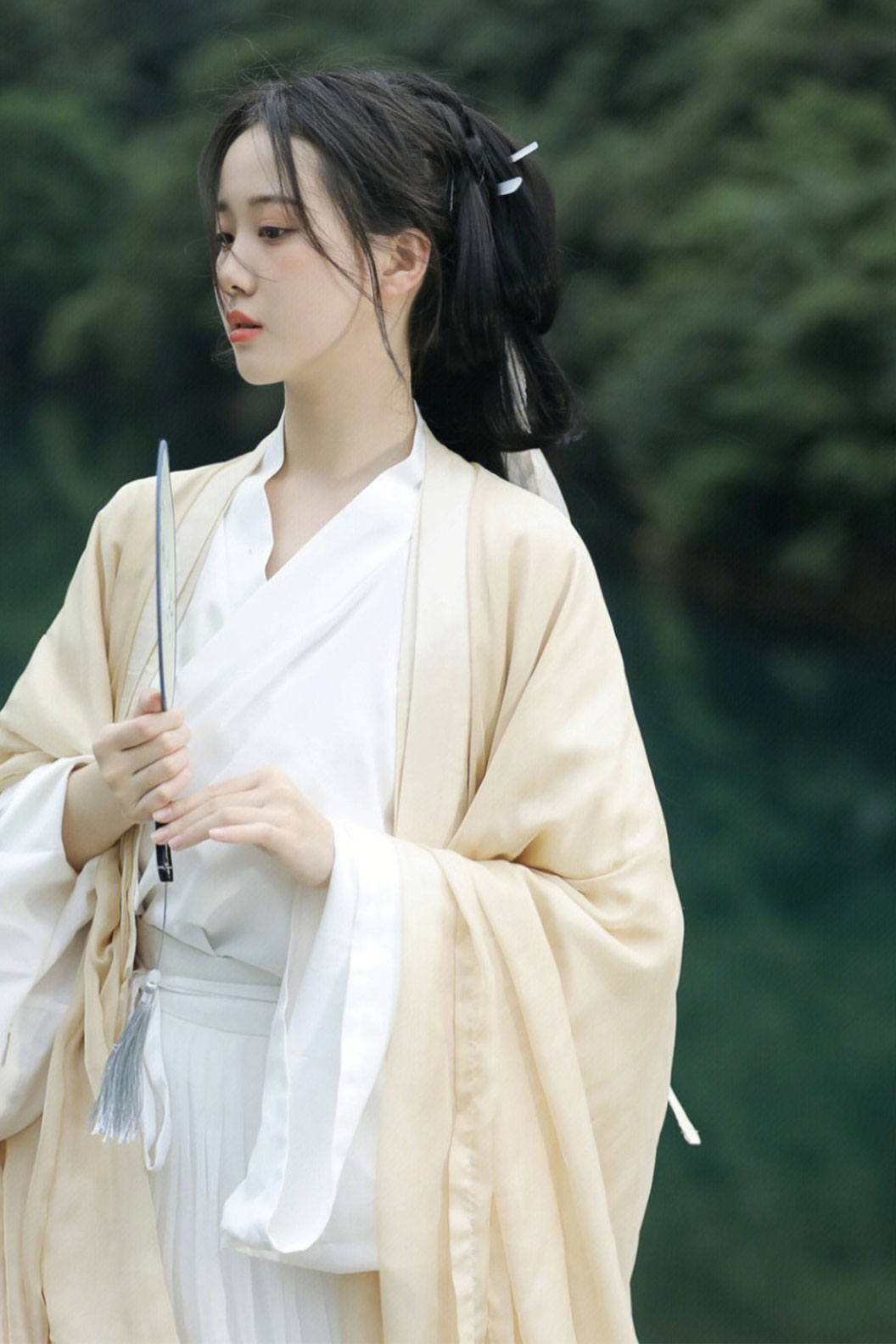 Wei Jin Dynasty Yellow Hanfu Dress Flowing Fairy Skirt - lixue 梨雪
