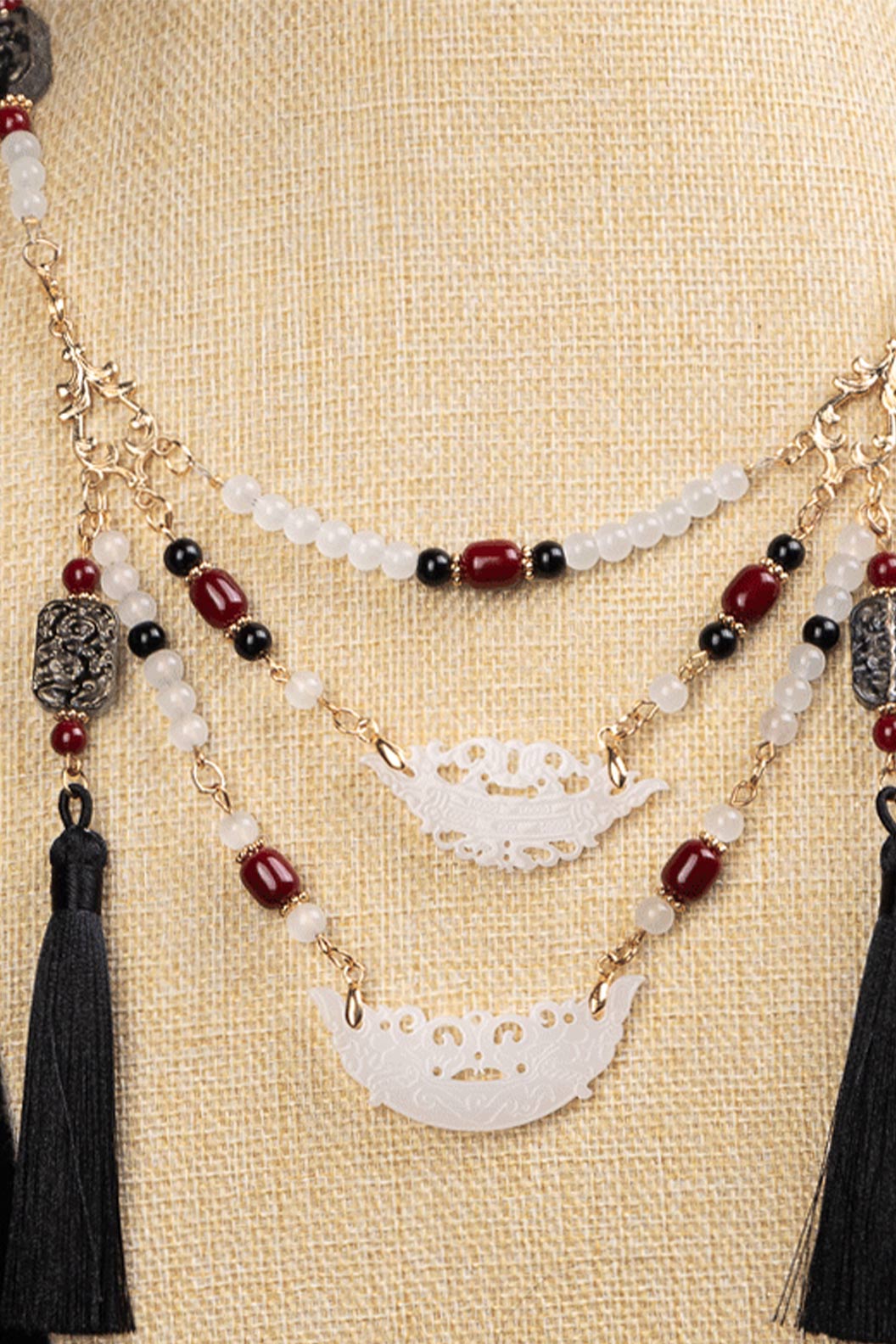 Warring States Style Multi-Layer Retro Chinese Style Necklace